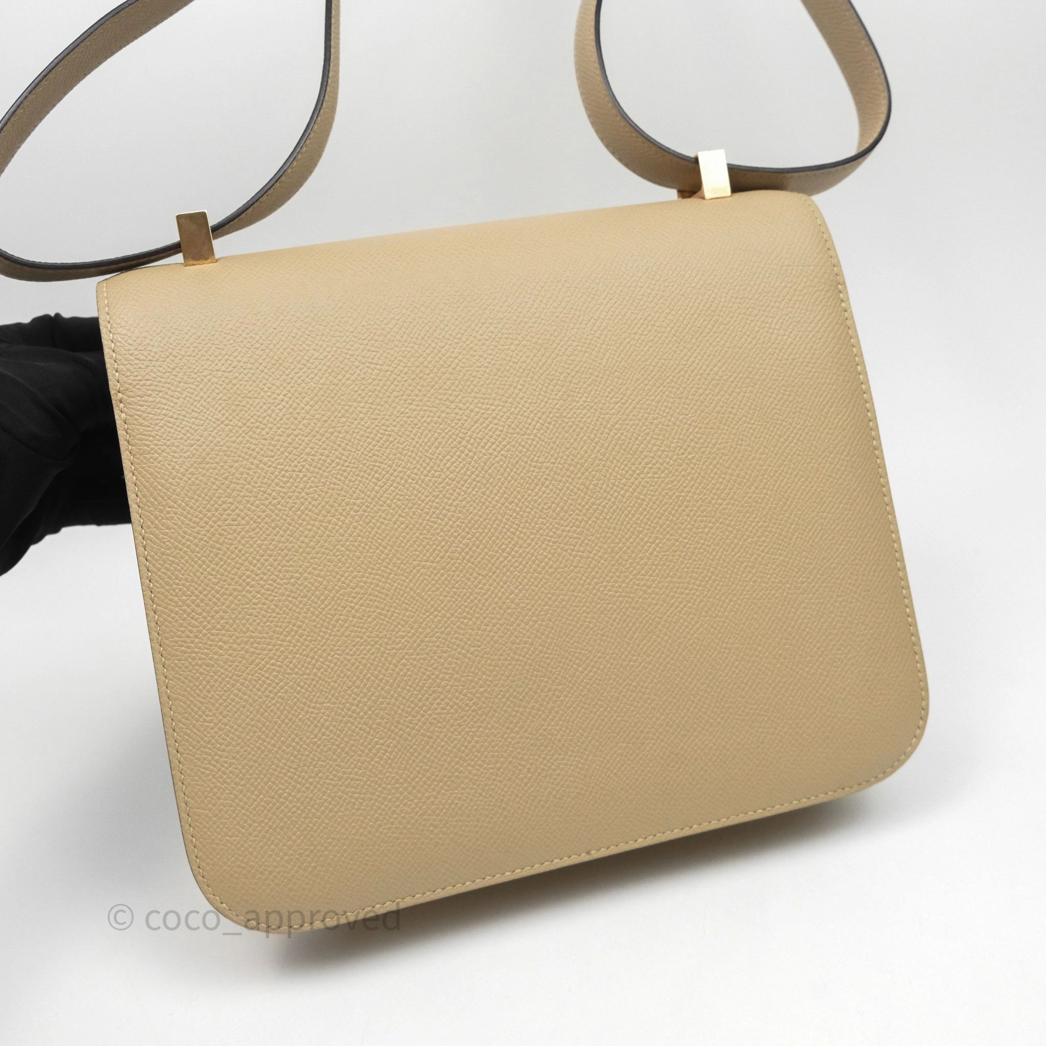 Herms Constance 24 Trench S2/ Naturel 27 Epsom Gold Hardware