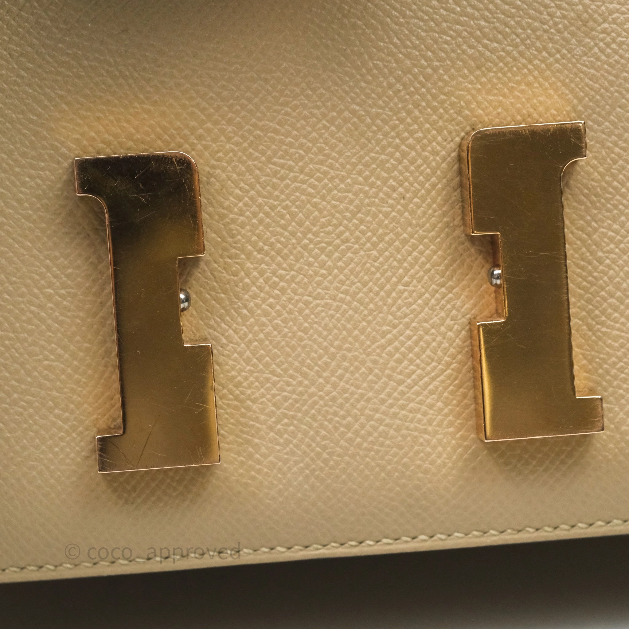 Herms Constance 24 Trench S2/ Naturel 27 Epsom Gold Hardware