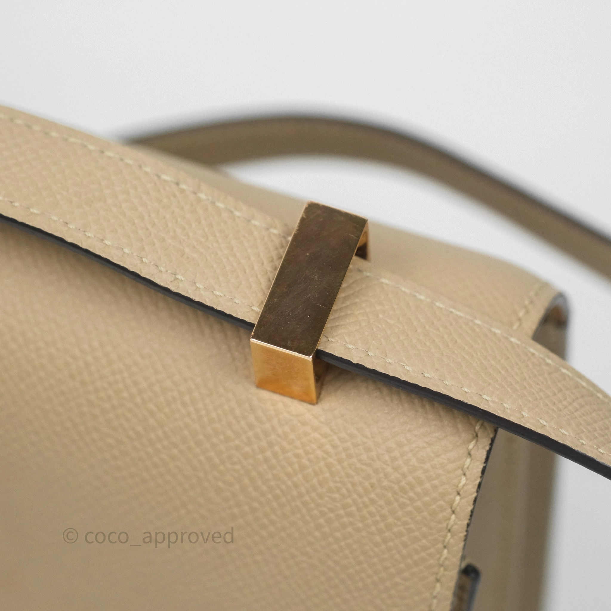 Herms Constance 24 Trench S2/ Naturel 27 Epsom Gold Hardware