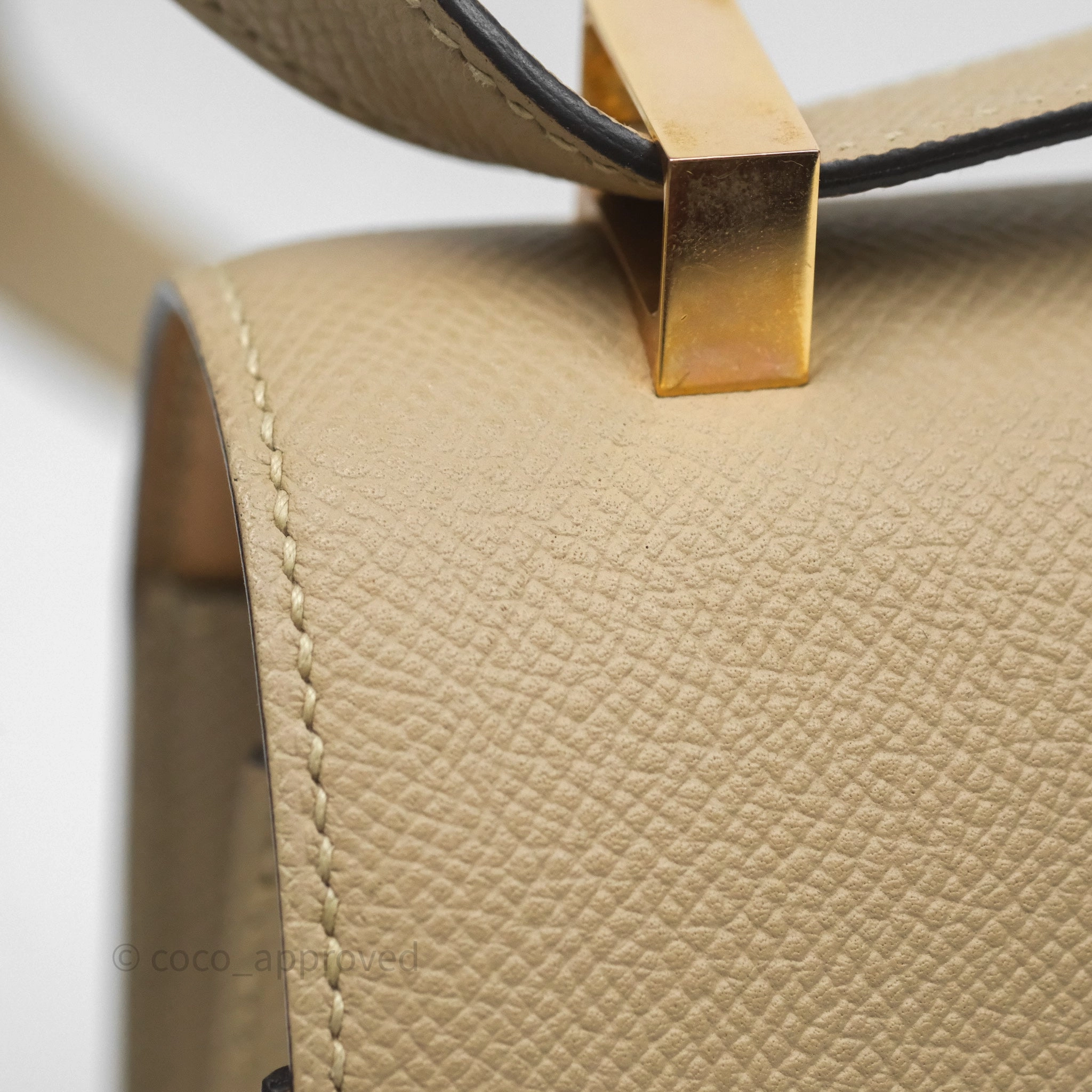 Herms Constance 24 Trench S2/ Naturel 27 Epsom Gold Hardware