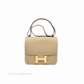 Herms Constance 24 Trench S2/ Naturel 27 Epsom Gold Hardware