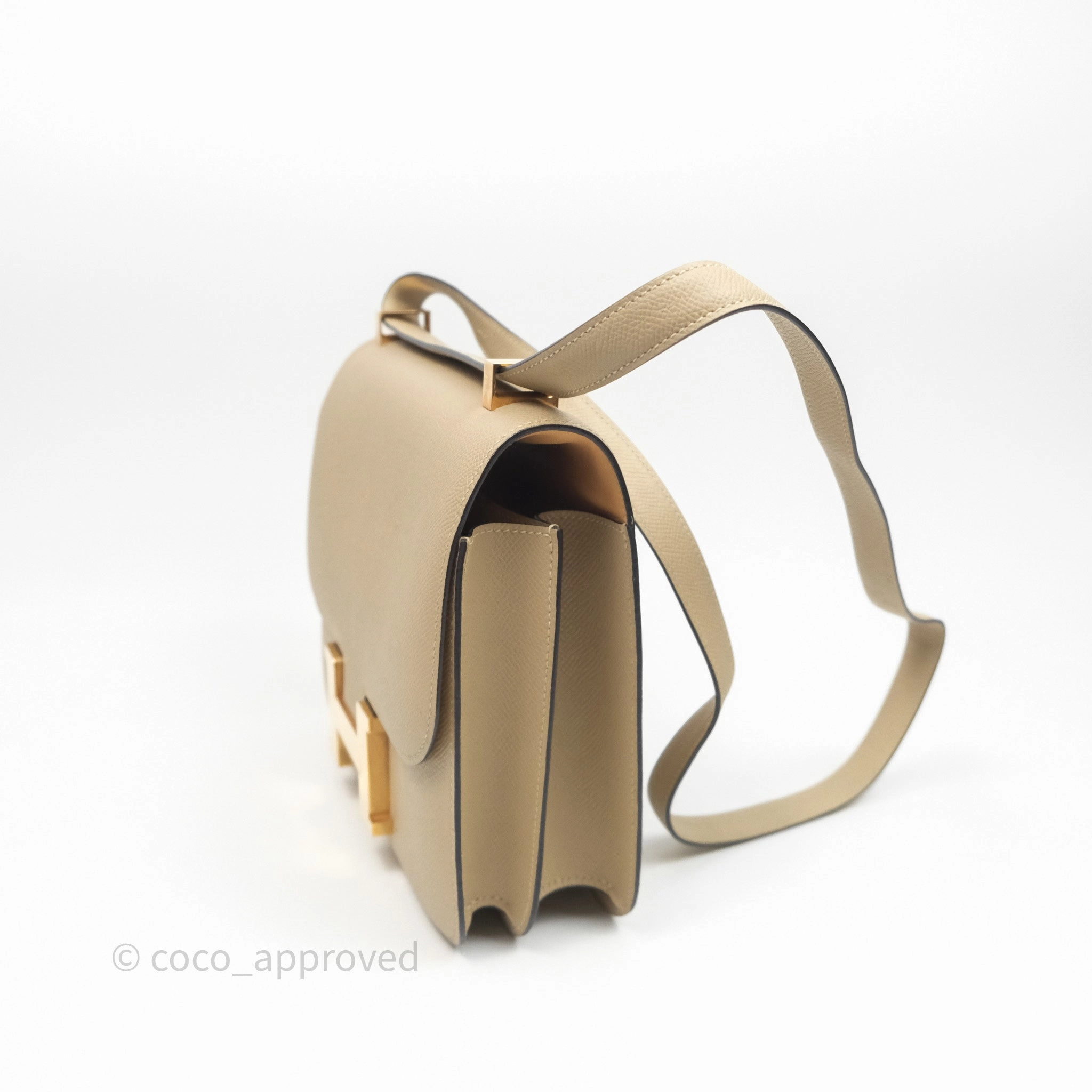 Herms Constance 24 Trench S2/ Naturel 27 Epsom Gold Hardware