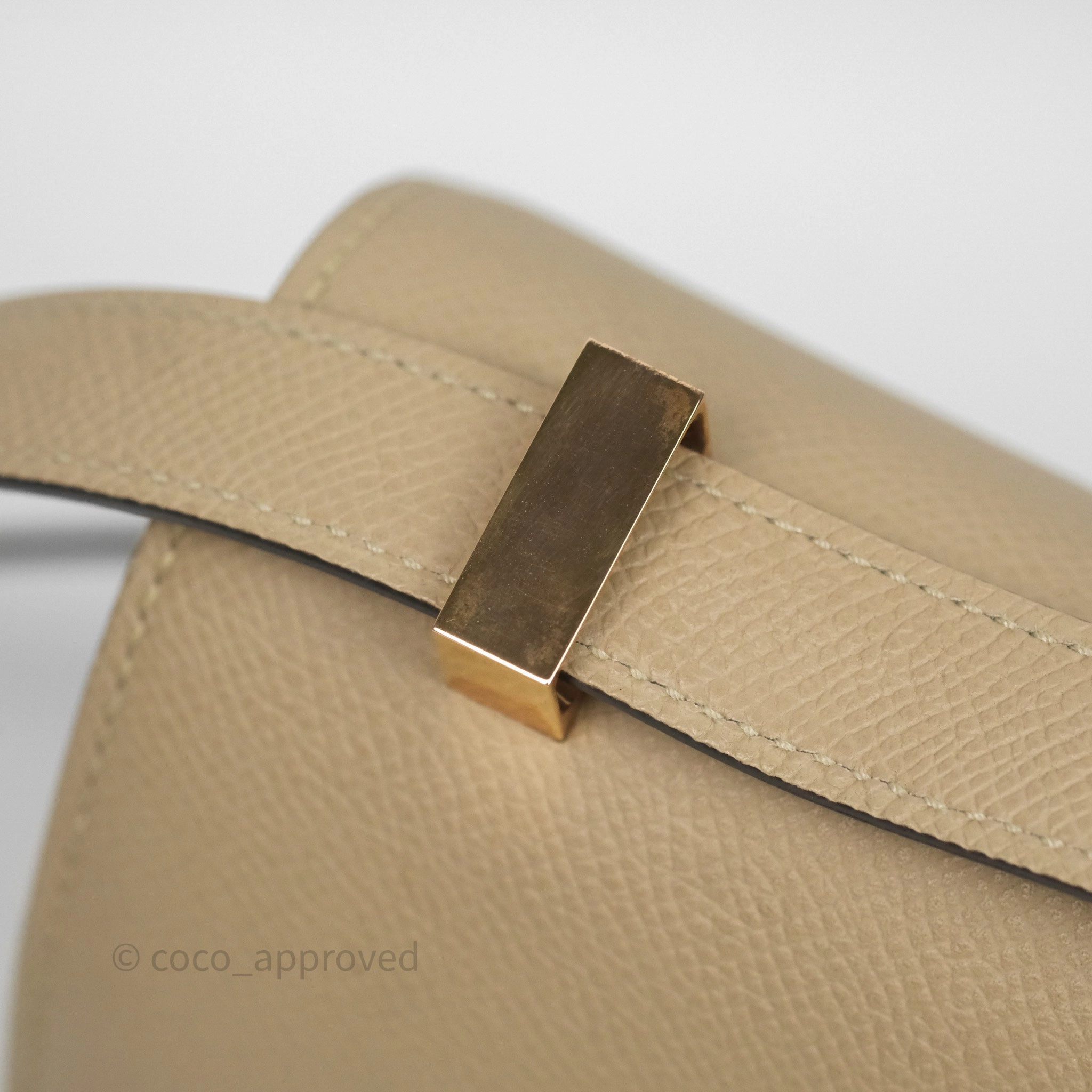 Herms Constance 24 Trench S2/ Naturel 27 Epsom Gold Hardware