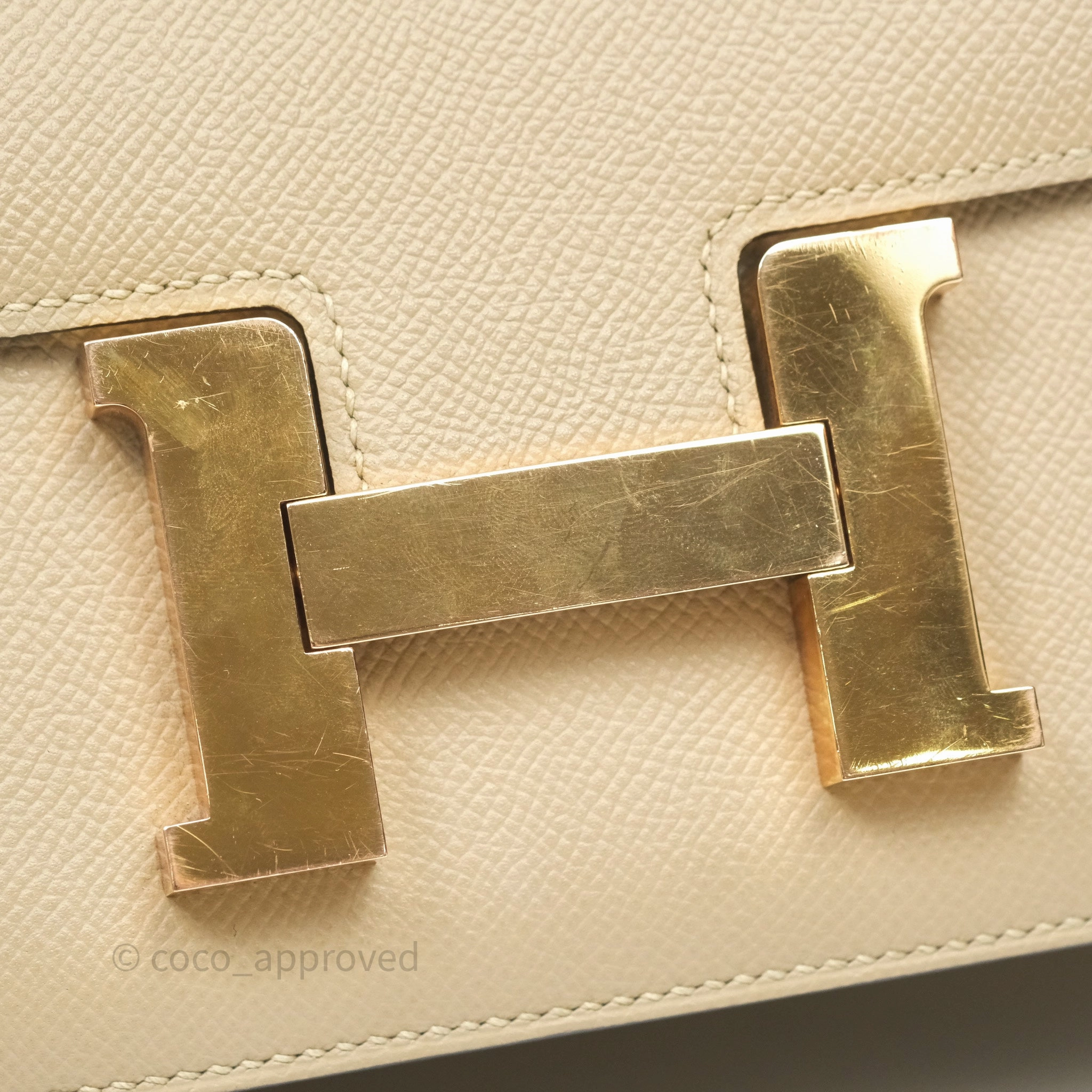 Herms Constance 24 Trench S2/ Naturel 27 Epsom Gold Hardware