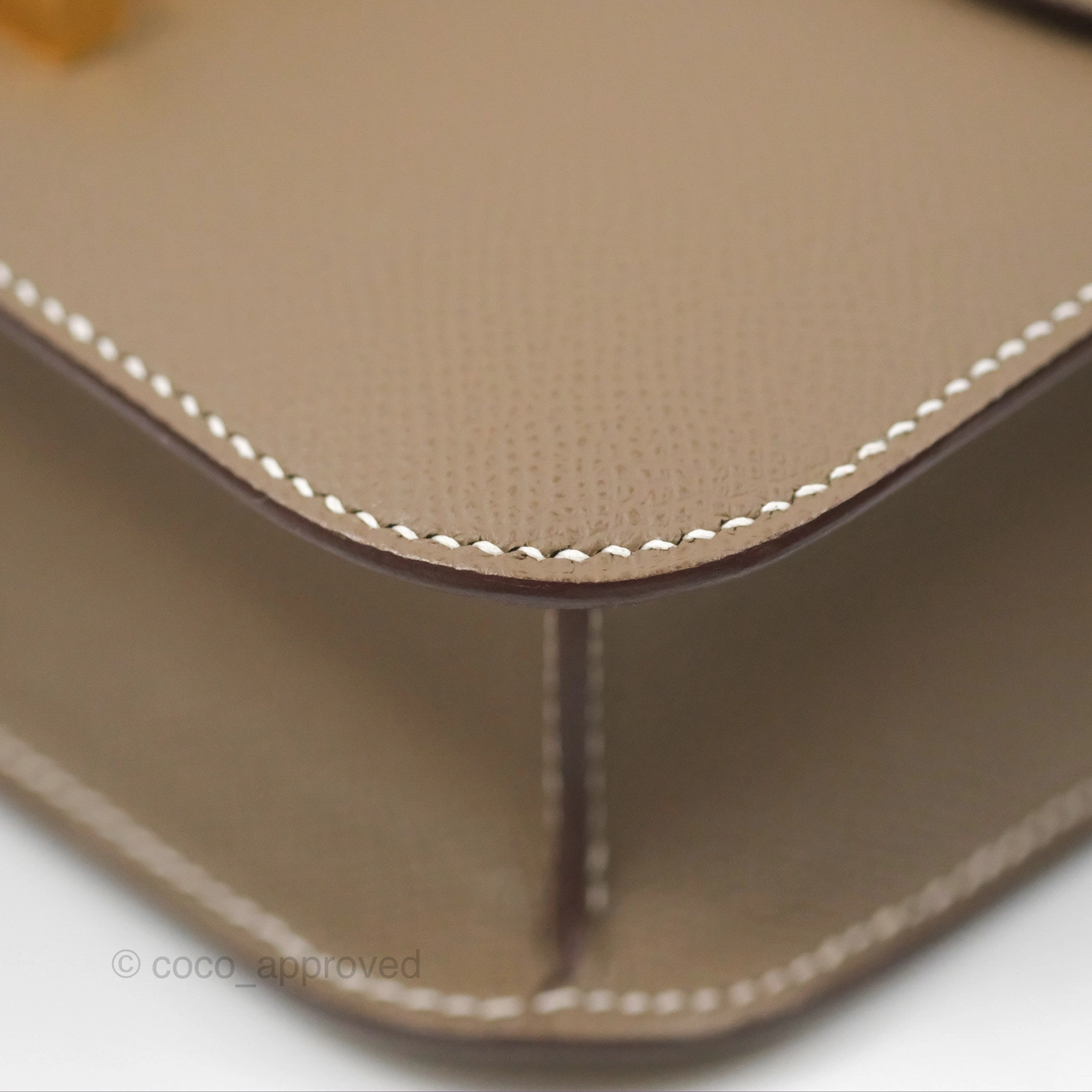 Herms Constance 24 with Mirror Etoupe Epsom Gold Hardware