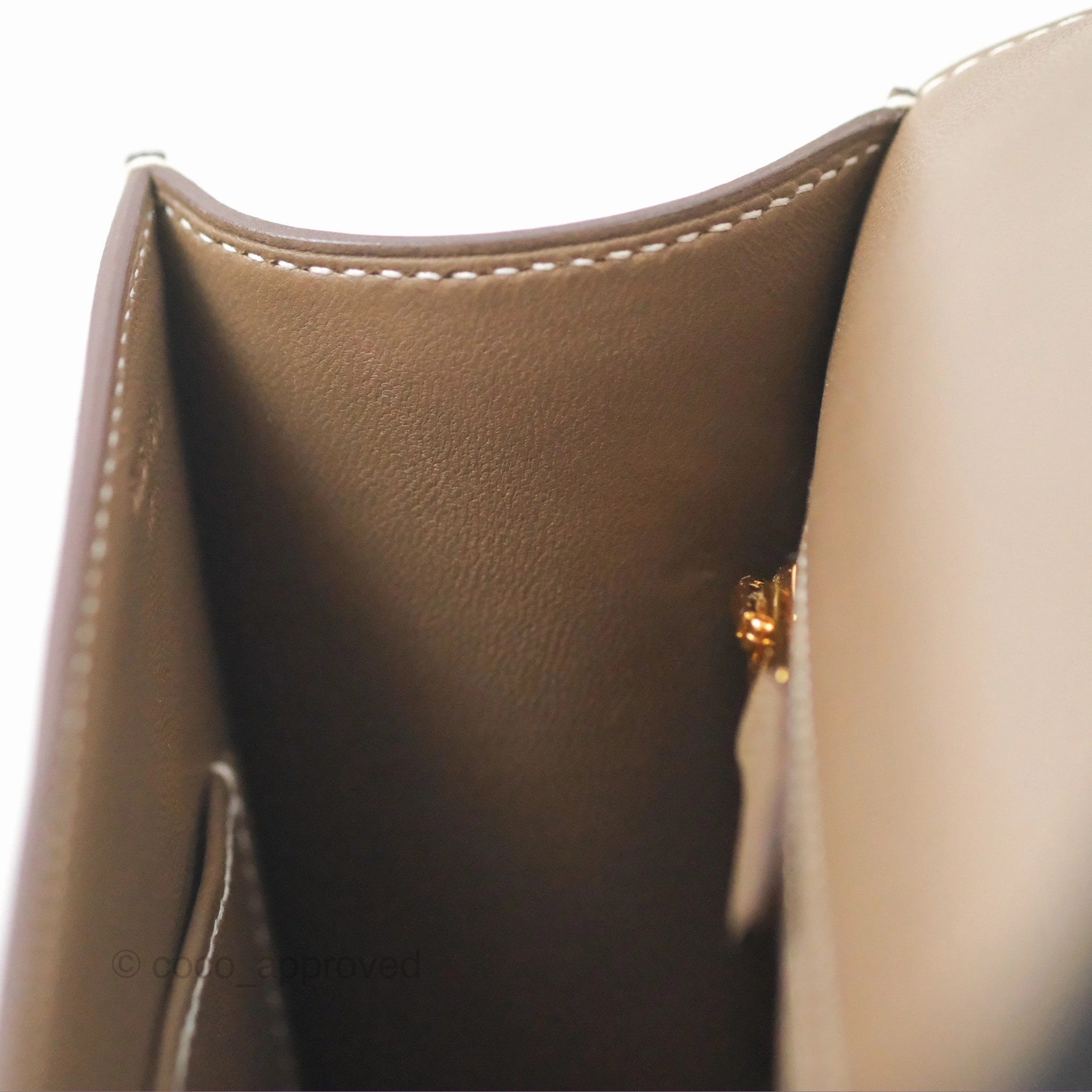 Herms Constance 24 with Mirror Etoupe Epsom Gold Hardware