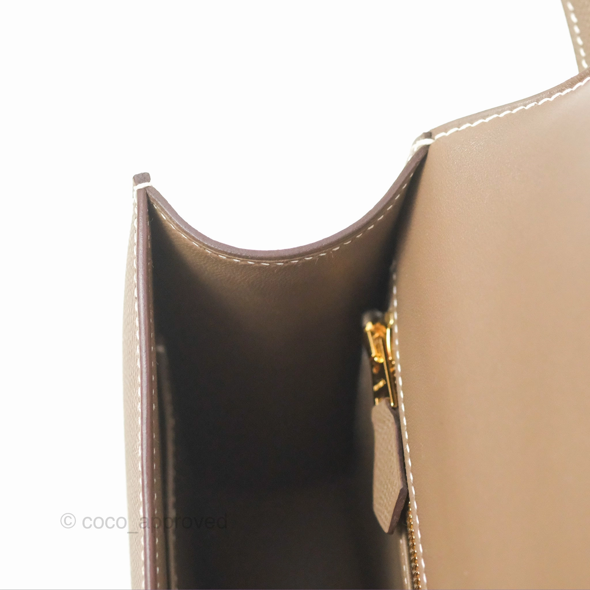 Herms Constance 24 with Mirror Etoupe Epsom Gold Hardware