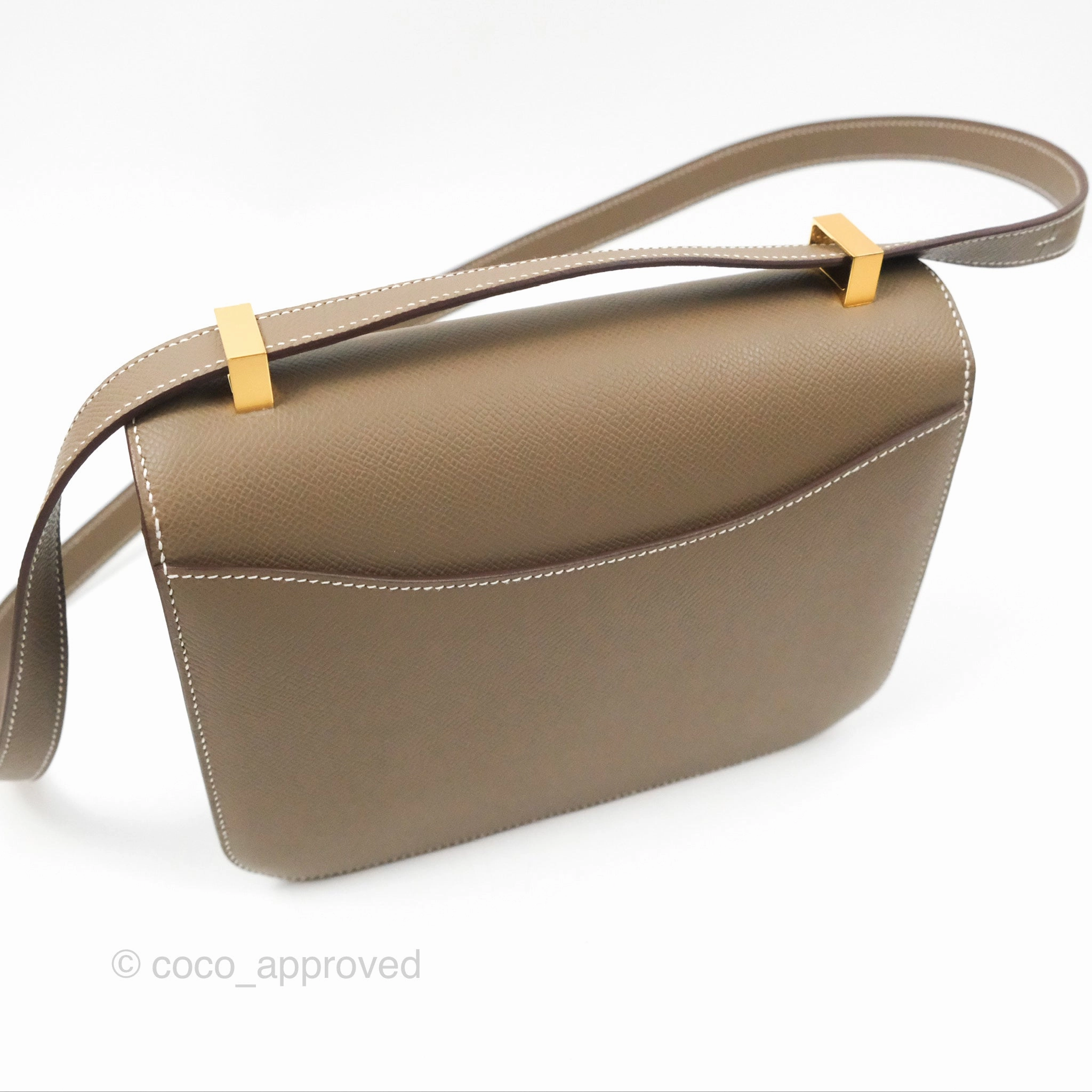 Herms Constance 24 with Mirror Etoupe Epsom Gold Hardware