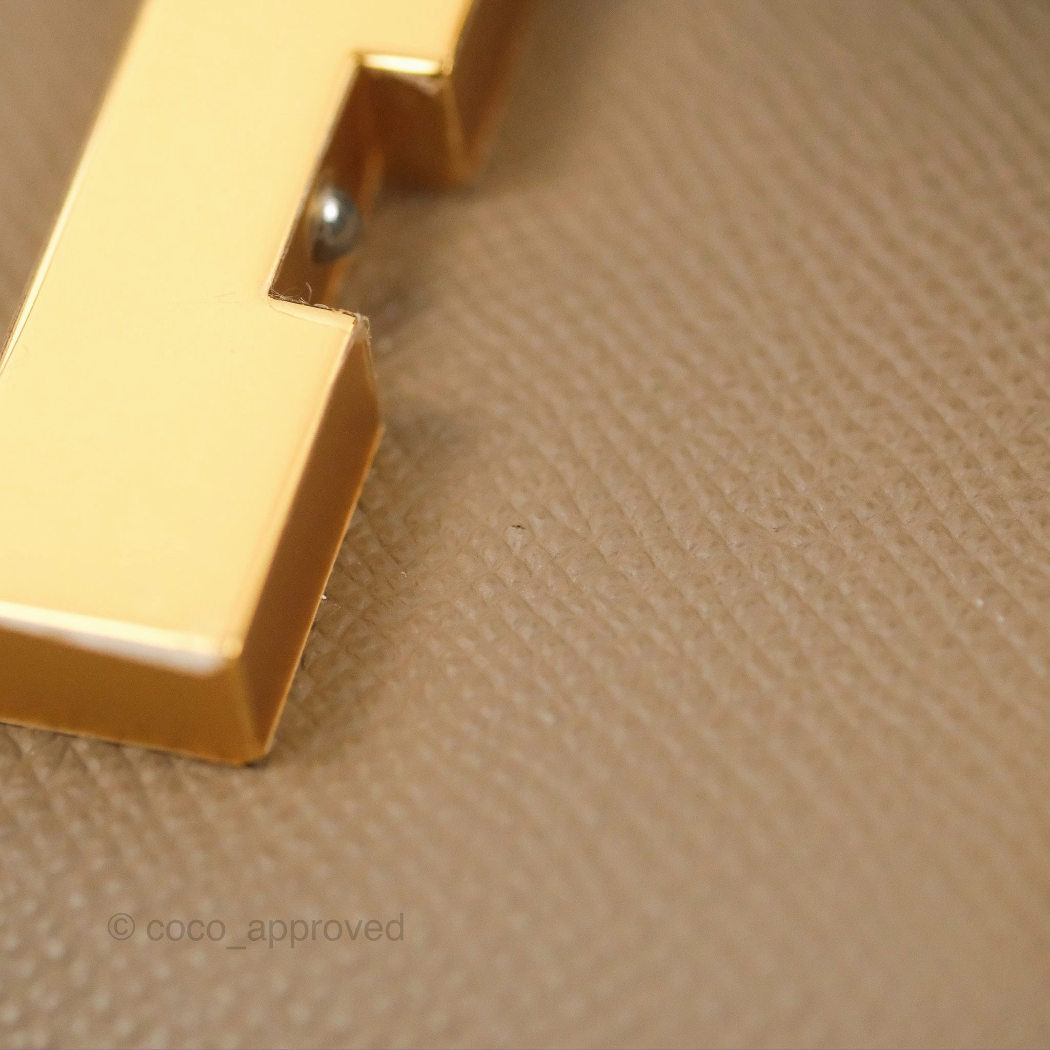 Herms Constance 24 with Mirror Etoupe Epsom Gold Hardware