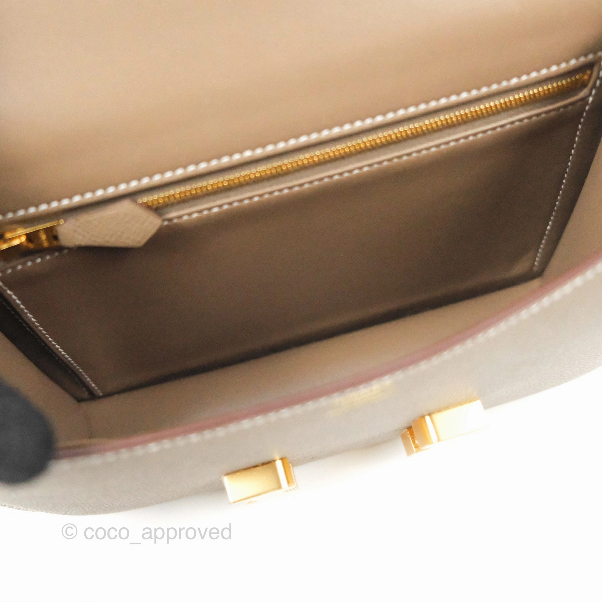 Herms Constance 24 with Mirror Etoupe Epsom Gold Hardware