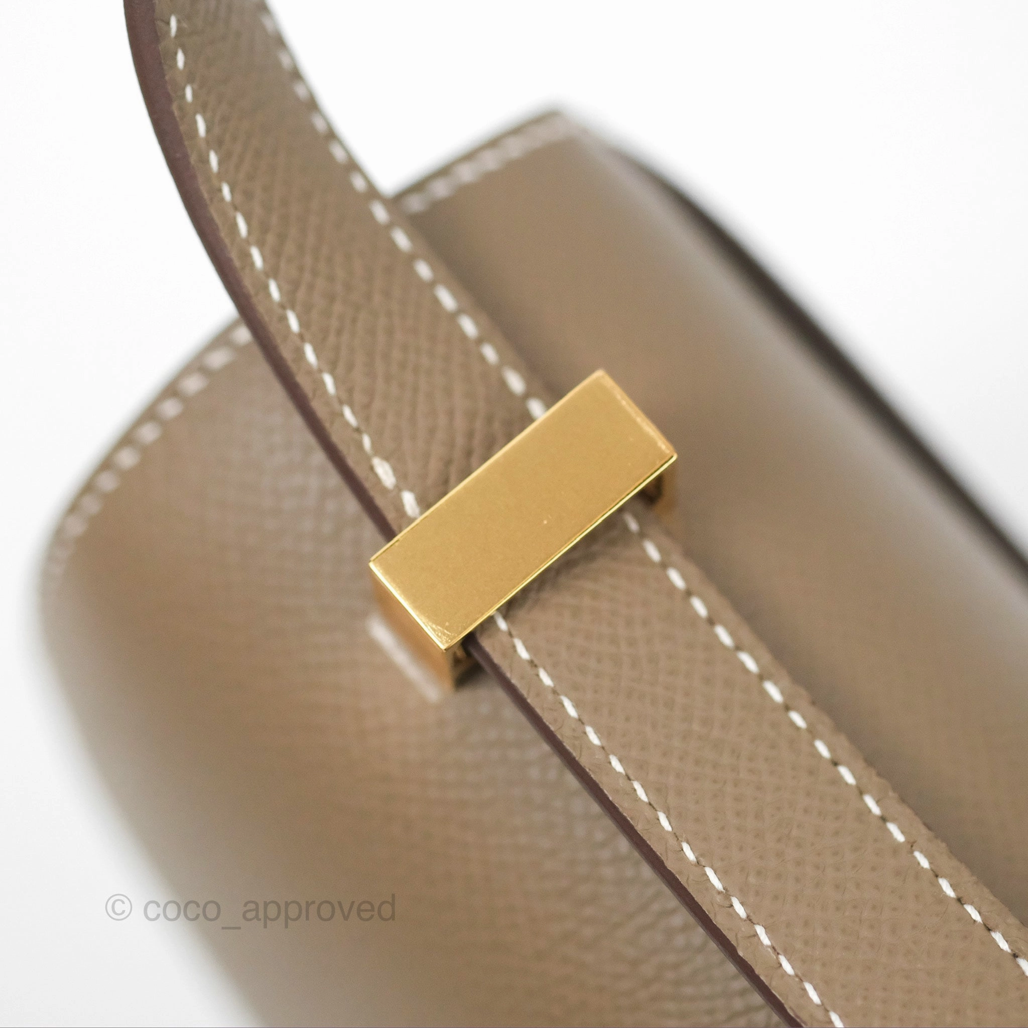 Herms Constance 24 with Mirror Etoupe Epsom Gold Hardware