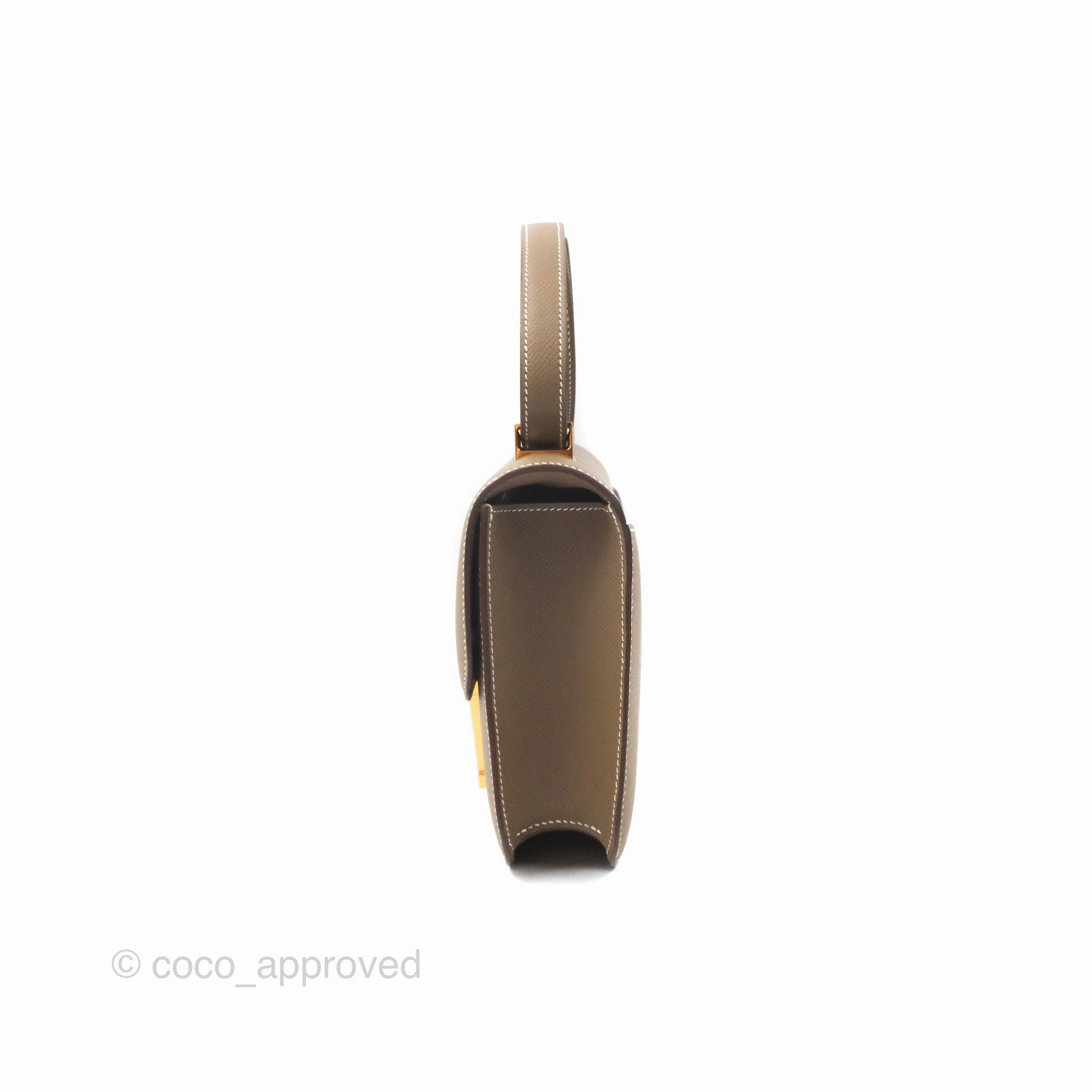 Herms Constance 24 with Mirror Etoupe Epsom Gold Hardware