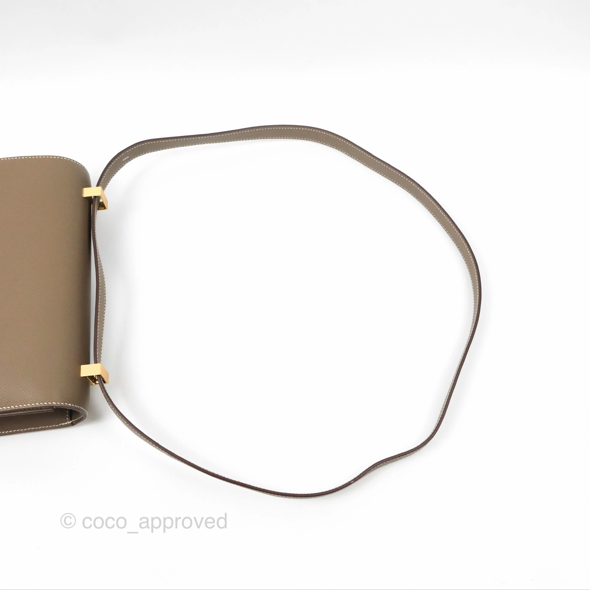Herms Constance 24 with Mirror Etoupe Epsom Gold Hardware