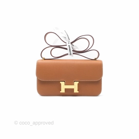 Herms Constance Elan Gold Epsom Gold Hardware