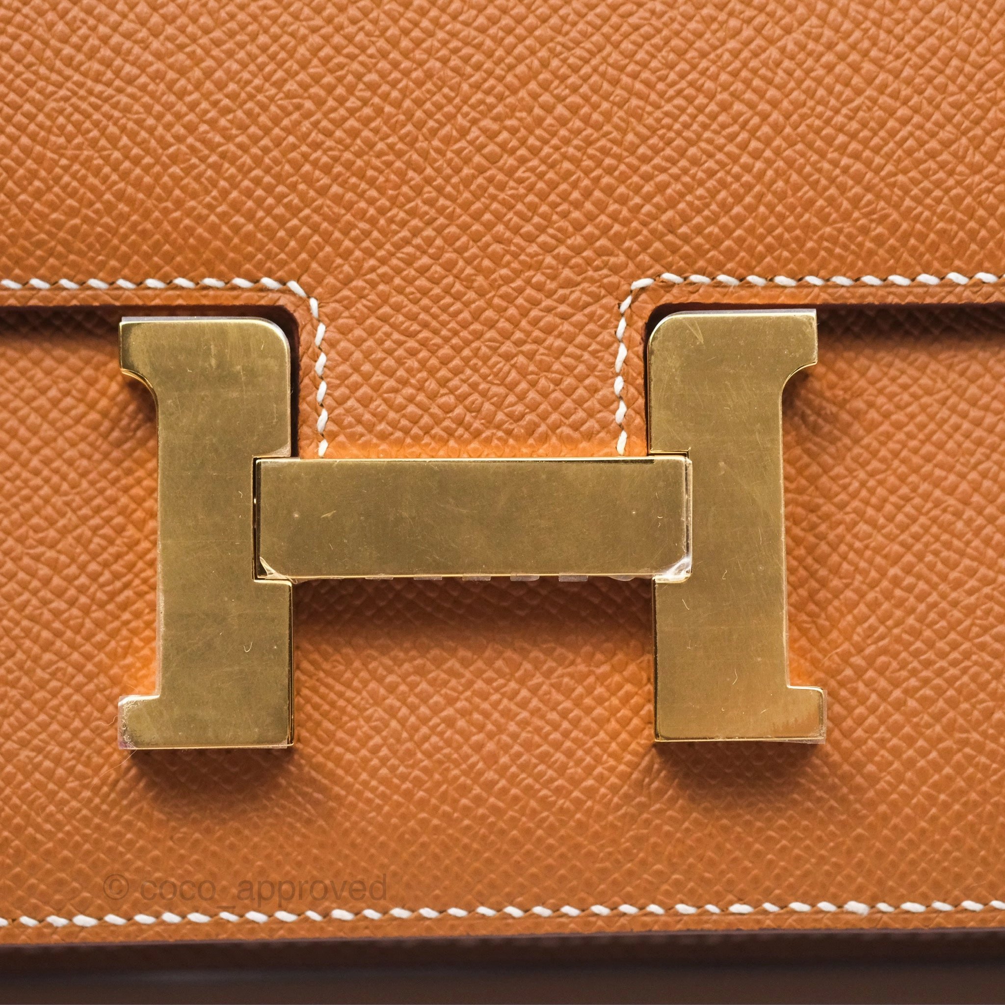 Herms Constance Elan Gold Epsom Gold Hardware