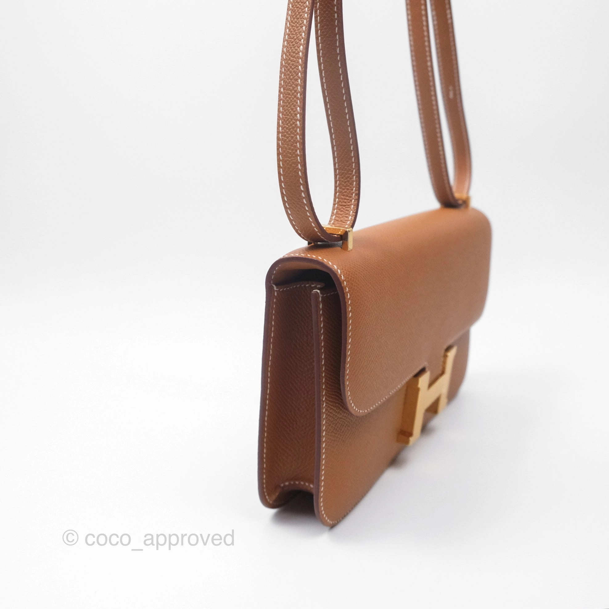 Herms Constance Elan Gold Epsom Gold Hardware