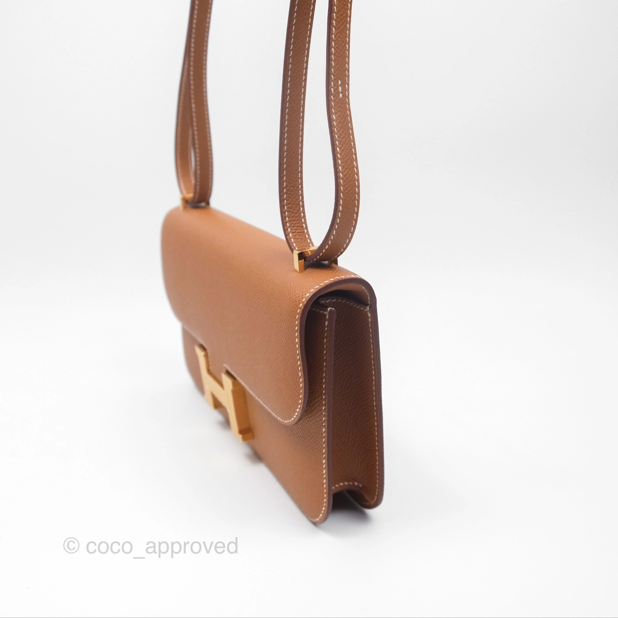 Herms Constance Elan Gold Epsom Gold Hardware