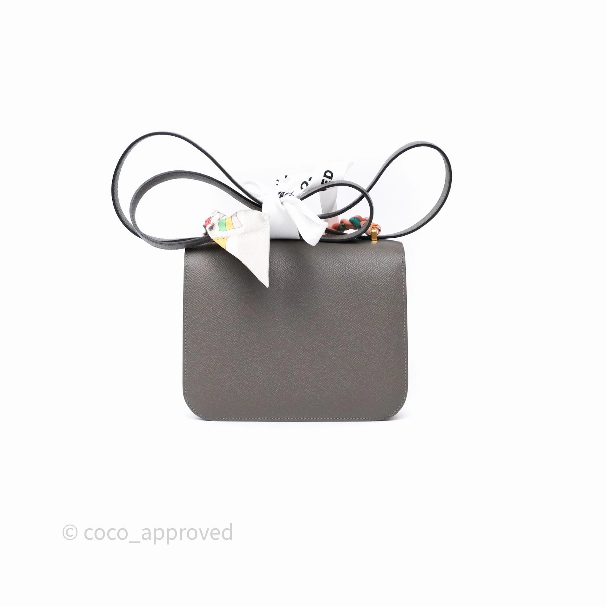 Herms Constance III Mini Veau Epsom 0L Gris Meyer Gold Hardware
