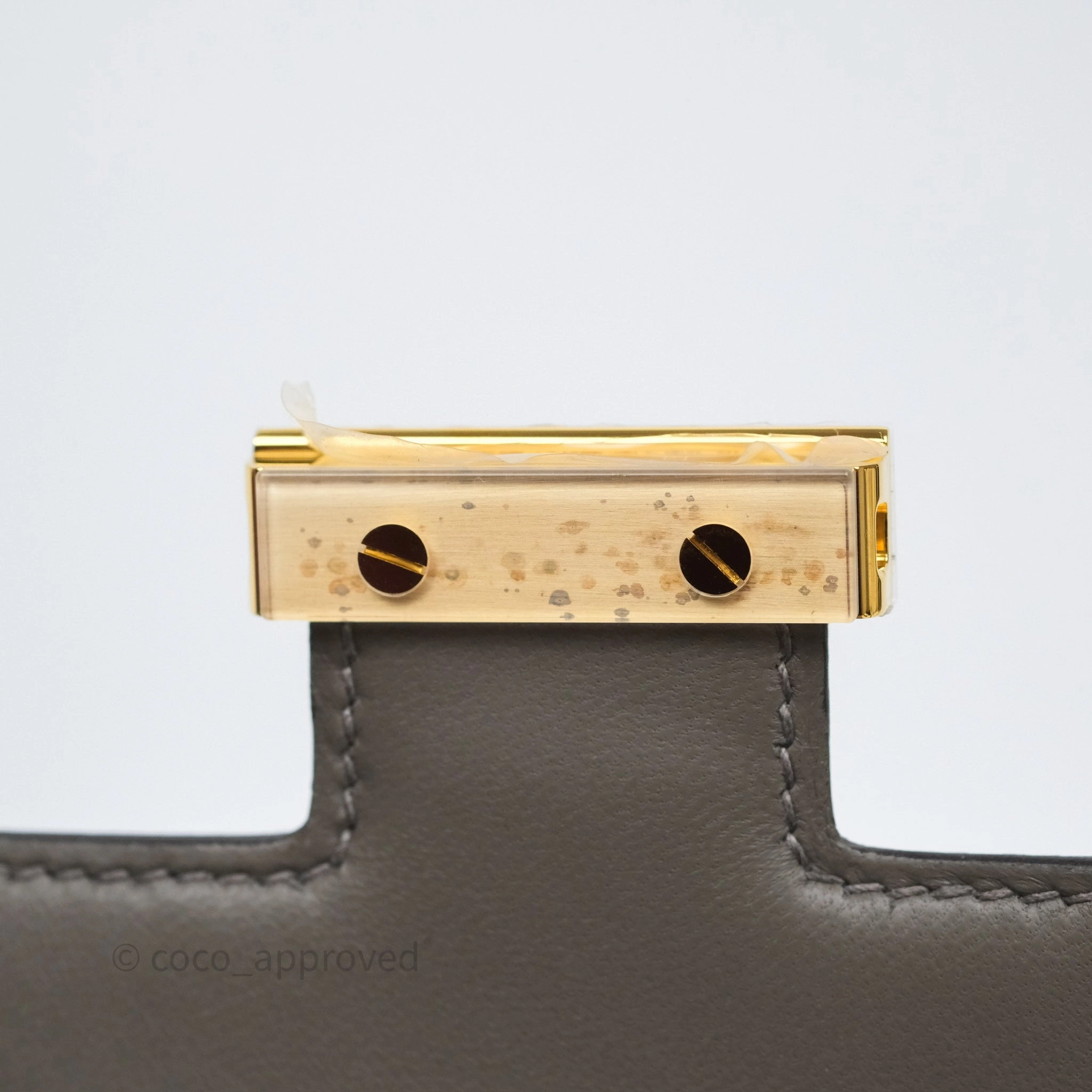 Herms Constance III Mini Veau Epsom 0L Gris Meyer Gold Hardware