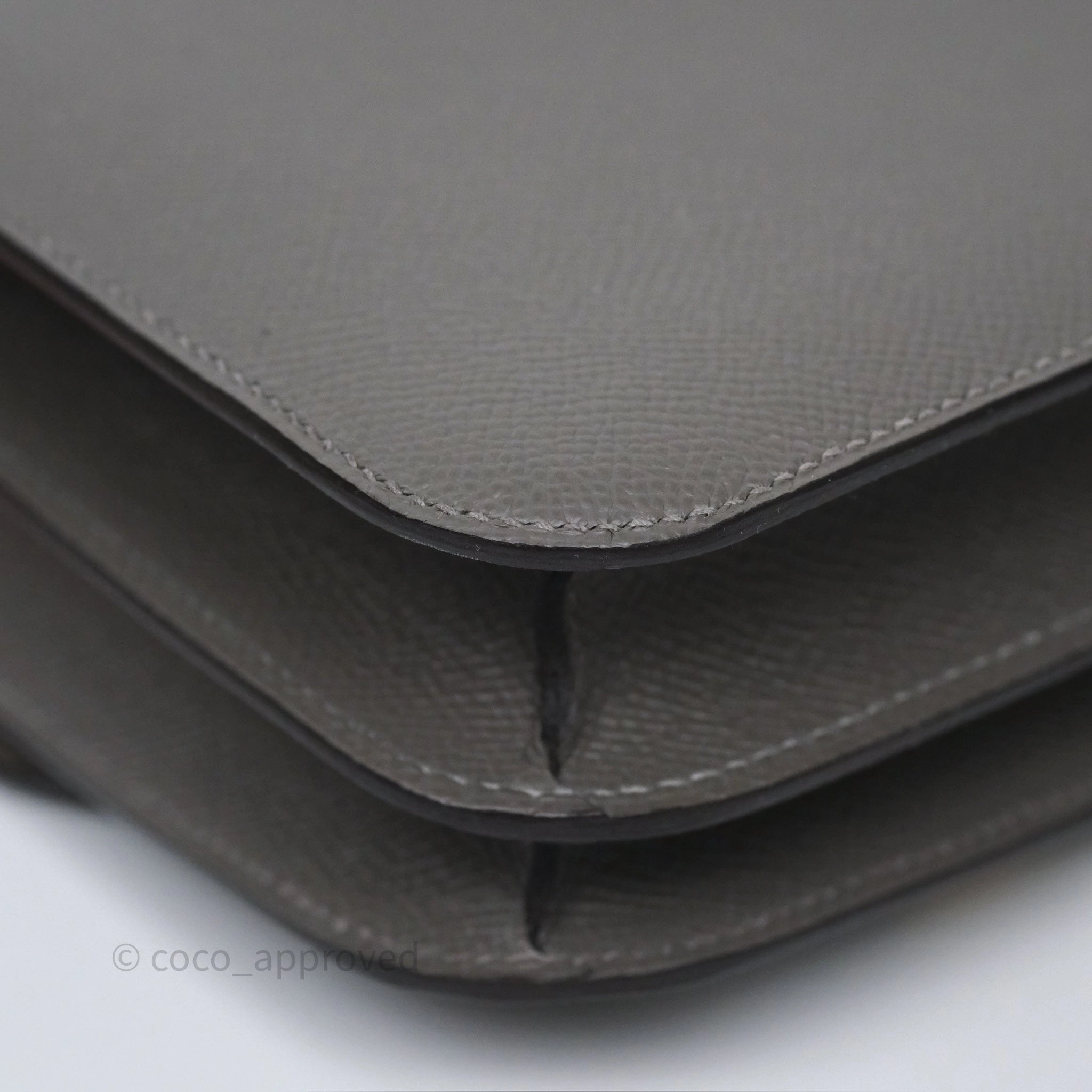 Herms Constance III Mini Veau Epsom 0L Gris Meyer Gold Hardware