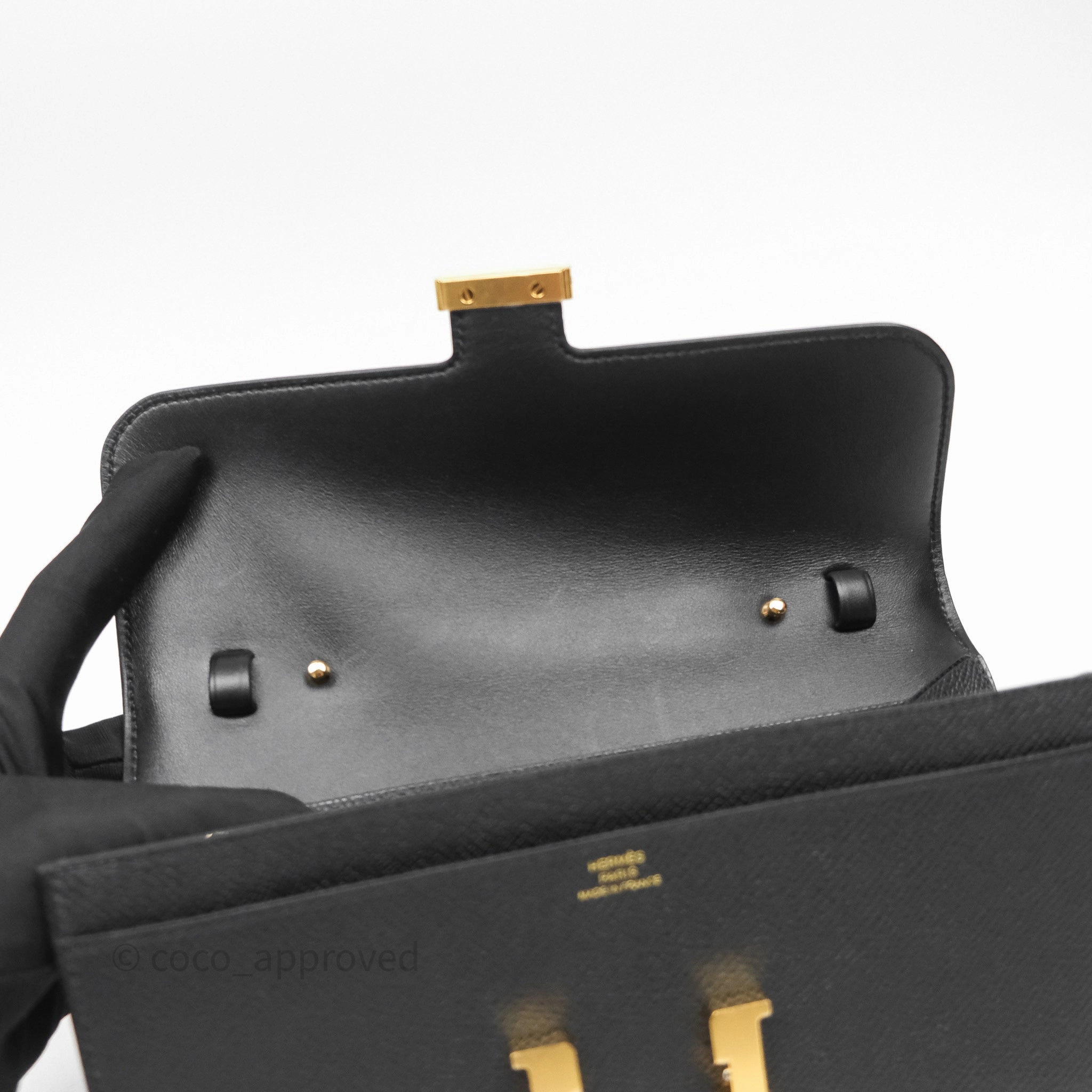 Herms Constance Long To Go Wallet Black Noir 89 Epsom Gold Hardware