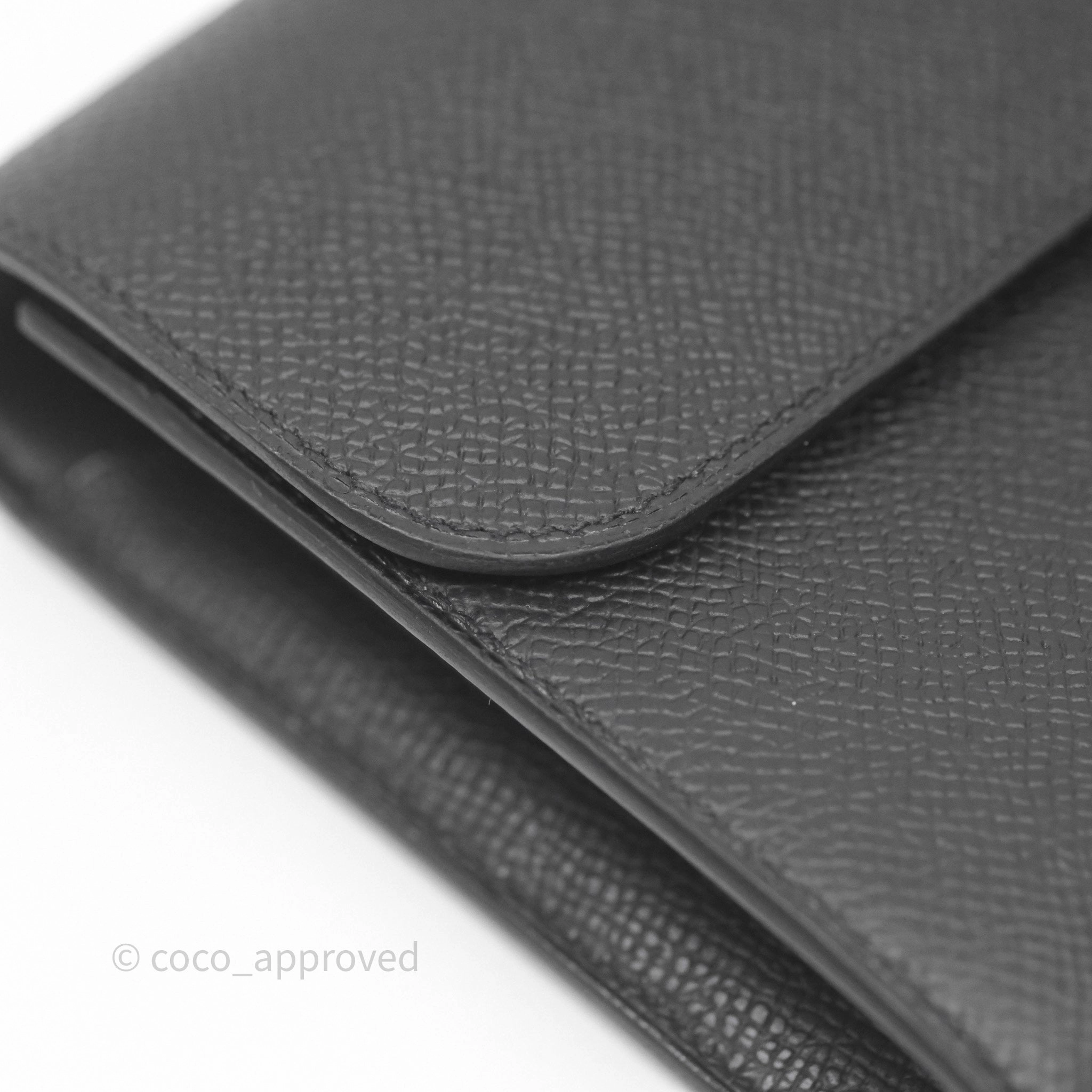 Herms Constance Long To Go Wallet Black Noir 89 Epsom Gold Hardware