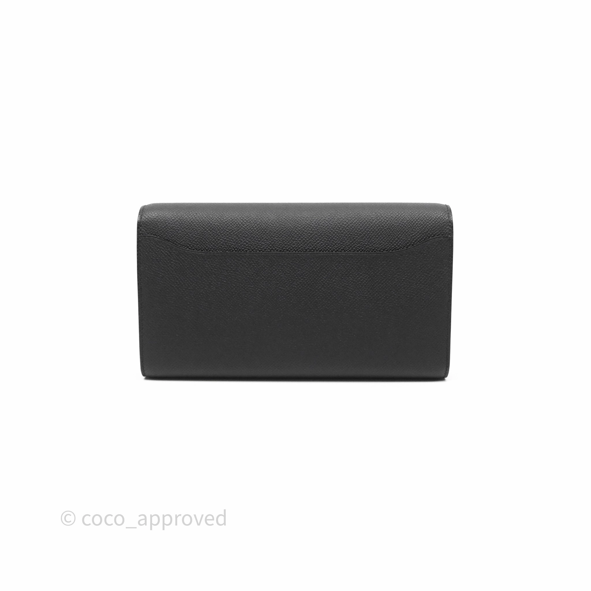 Herms Constance Long To Go Wallet Black Noir 89 Epsom Gold Hardware