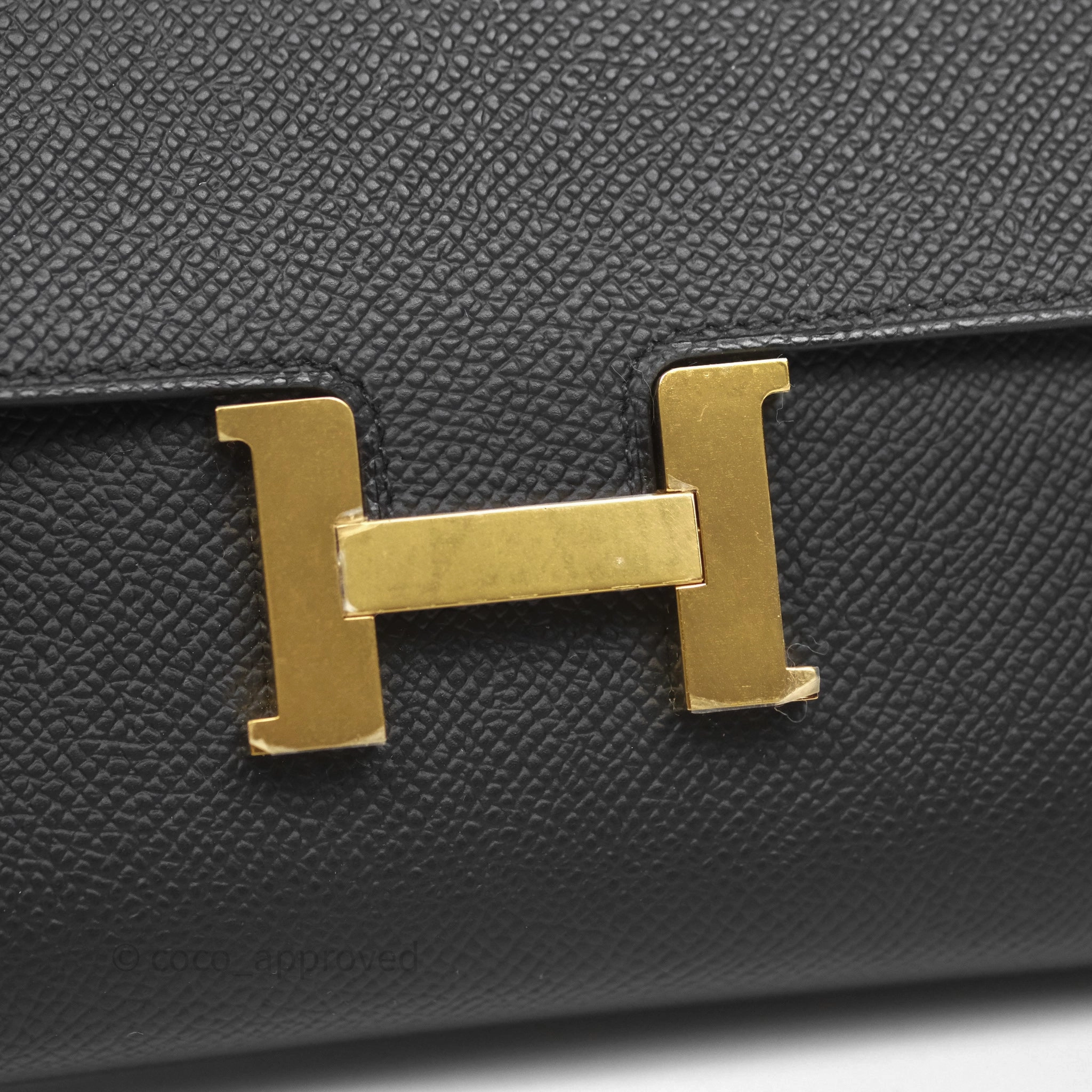 Herms Constance Long To Go Wallet Black Noir 89 Epsom Gold Hardware