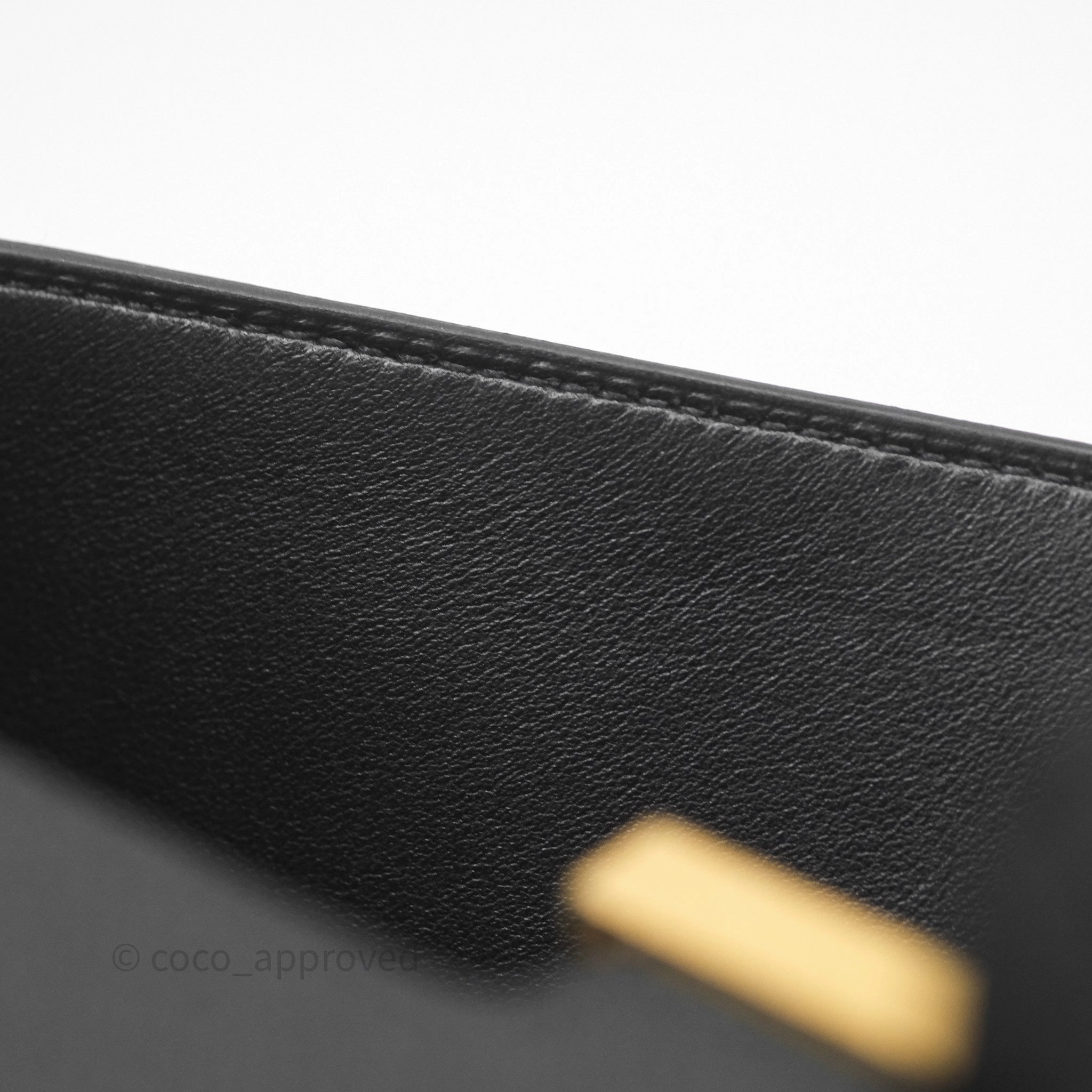 Herms Constance Long To Go Wallet Black Noir 89 Epsom Gold Hardware