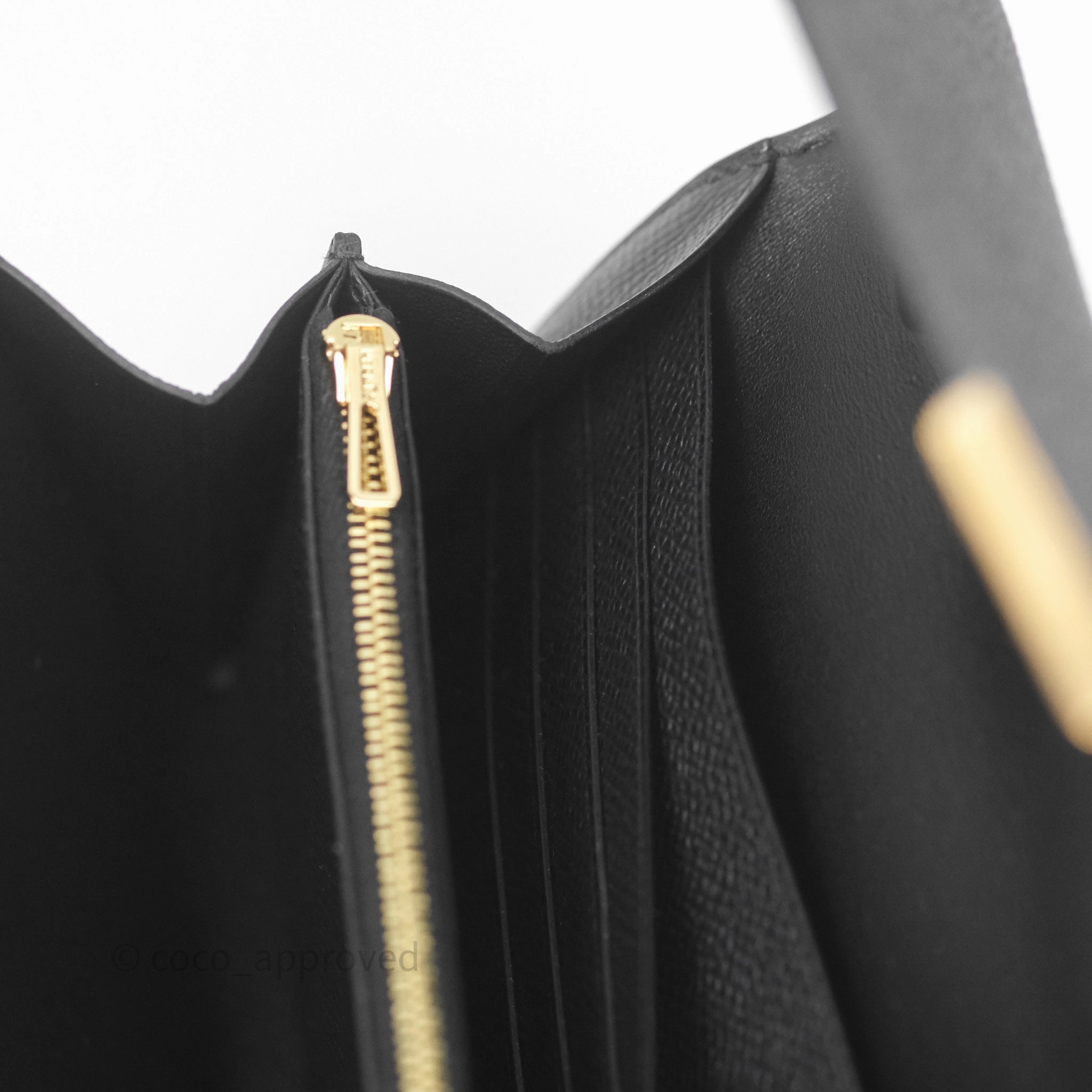 Herms Constance Long To Go Wallet Black Noir 89 Epsom Gold Hardware