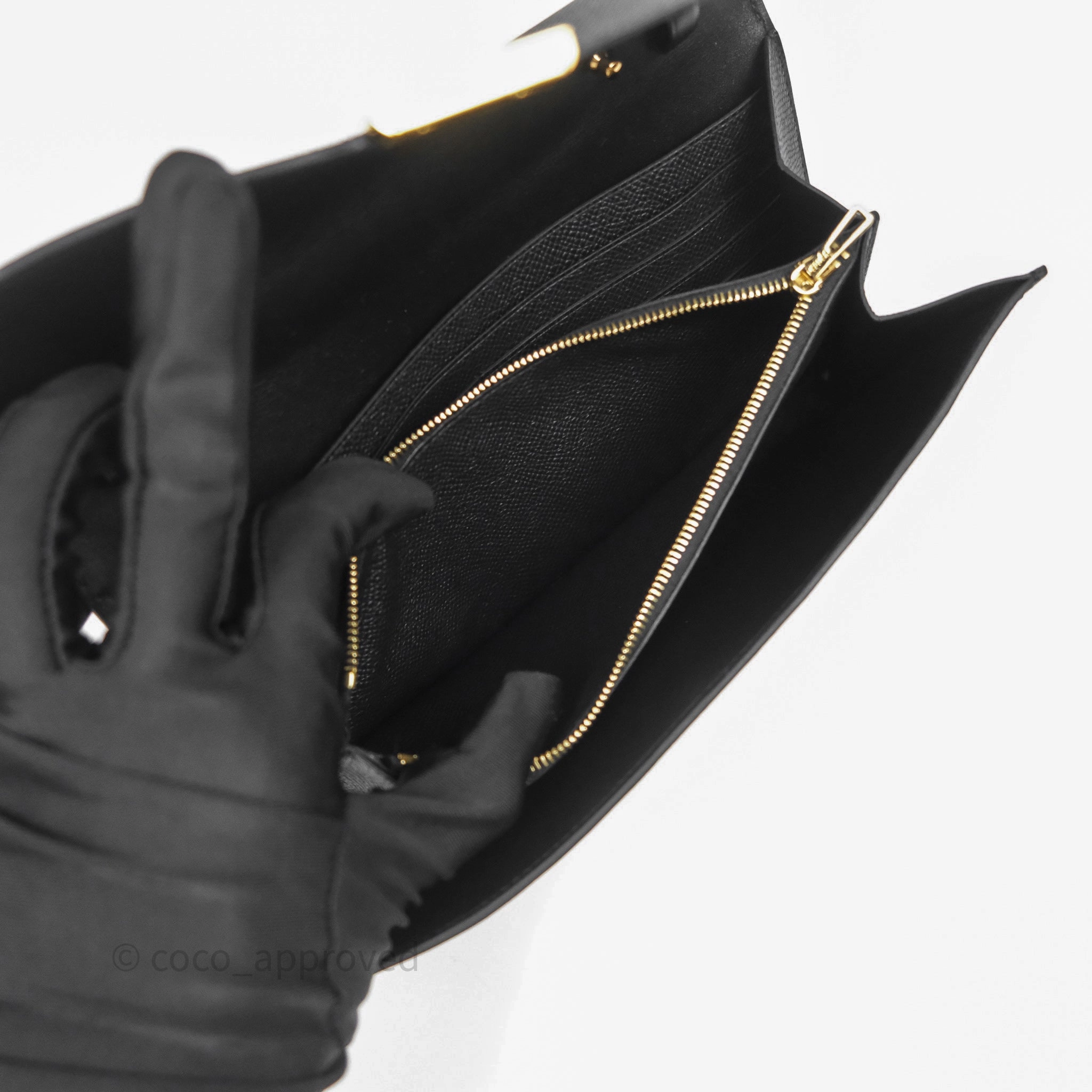 Herms Constance Long To Go Wallet Black Noir 89 Epsom Gold Hardware