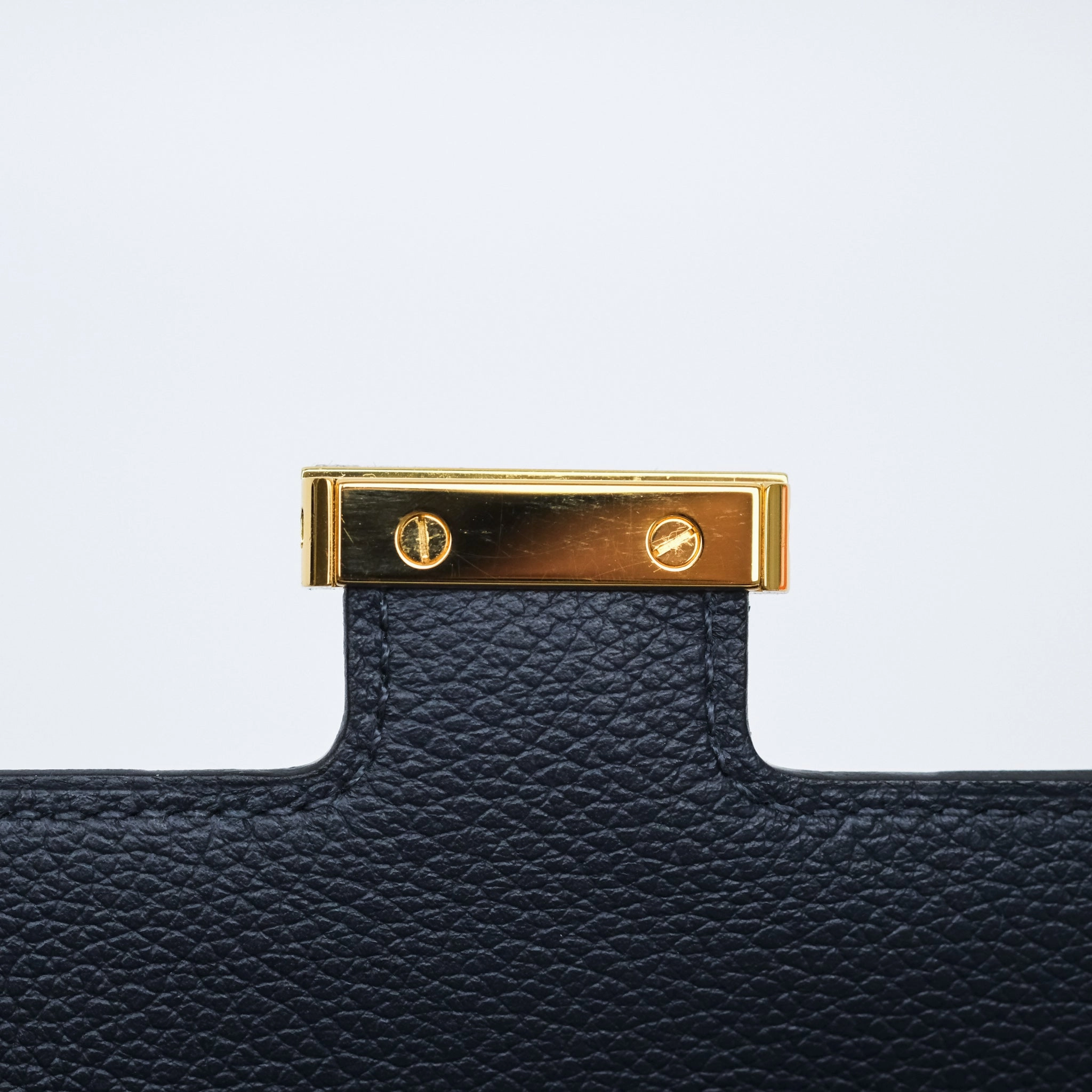 Herms Constance Long To Go Wallet Blue Nuit 2Z Evercolor Gold Hardware