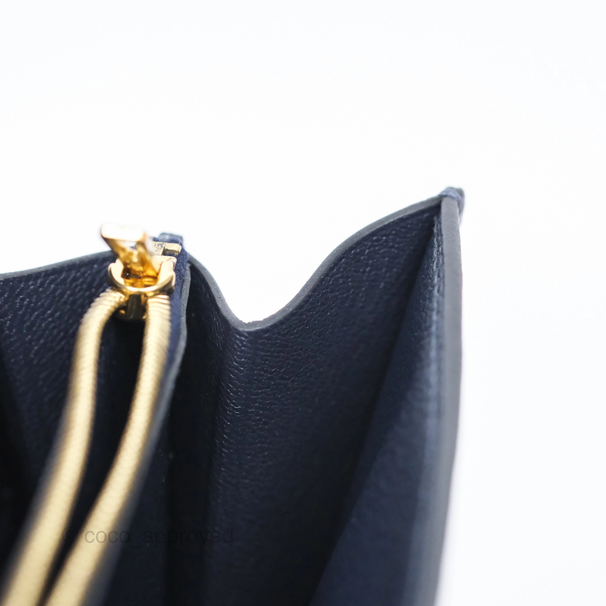 Herms Constance Long To Go Wallet Blue Nuit 2Z Evercolor Gold Hardware