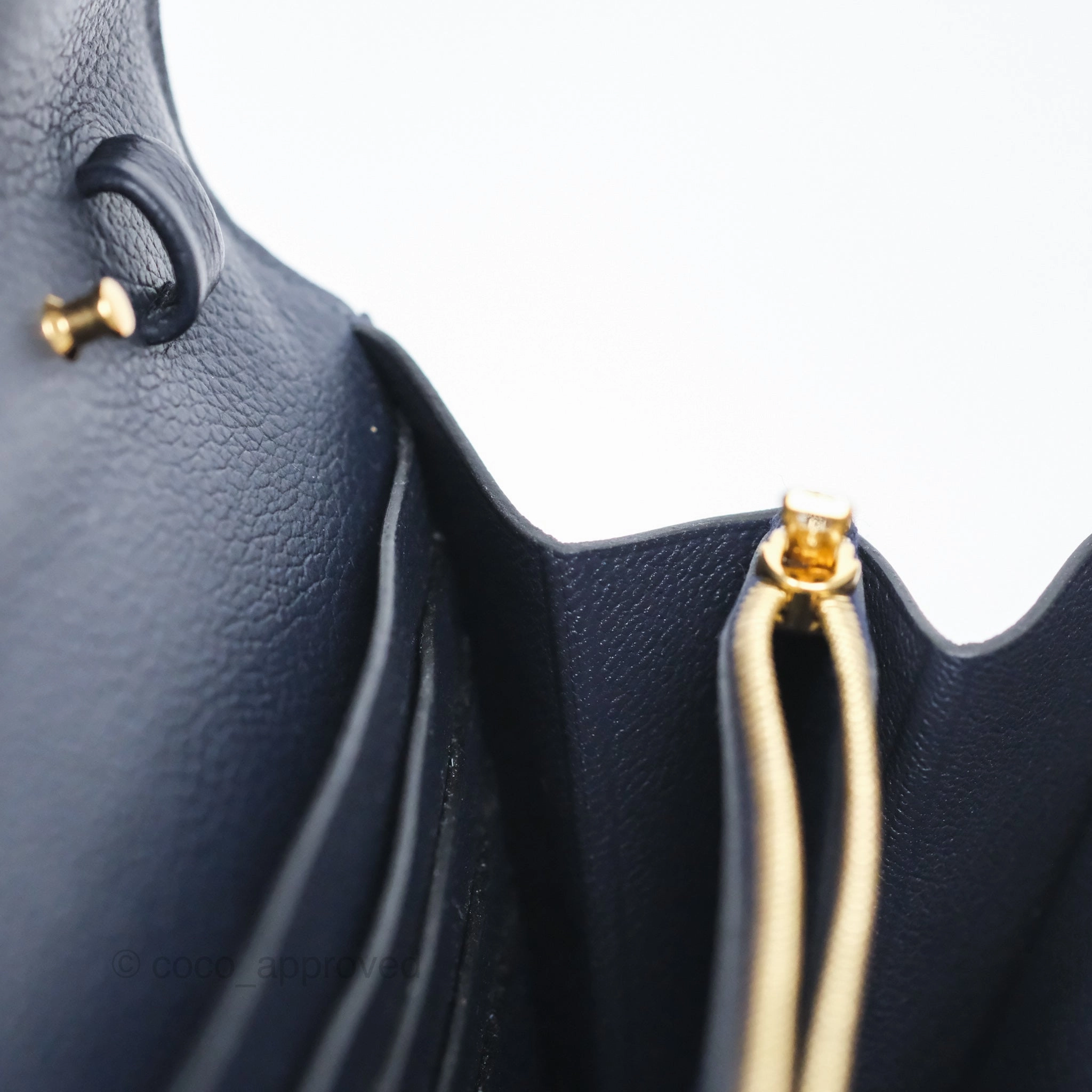 Herms Constance Long To Go Wallet Blue Nuit 2Z Evercolor Gold Hardware