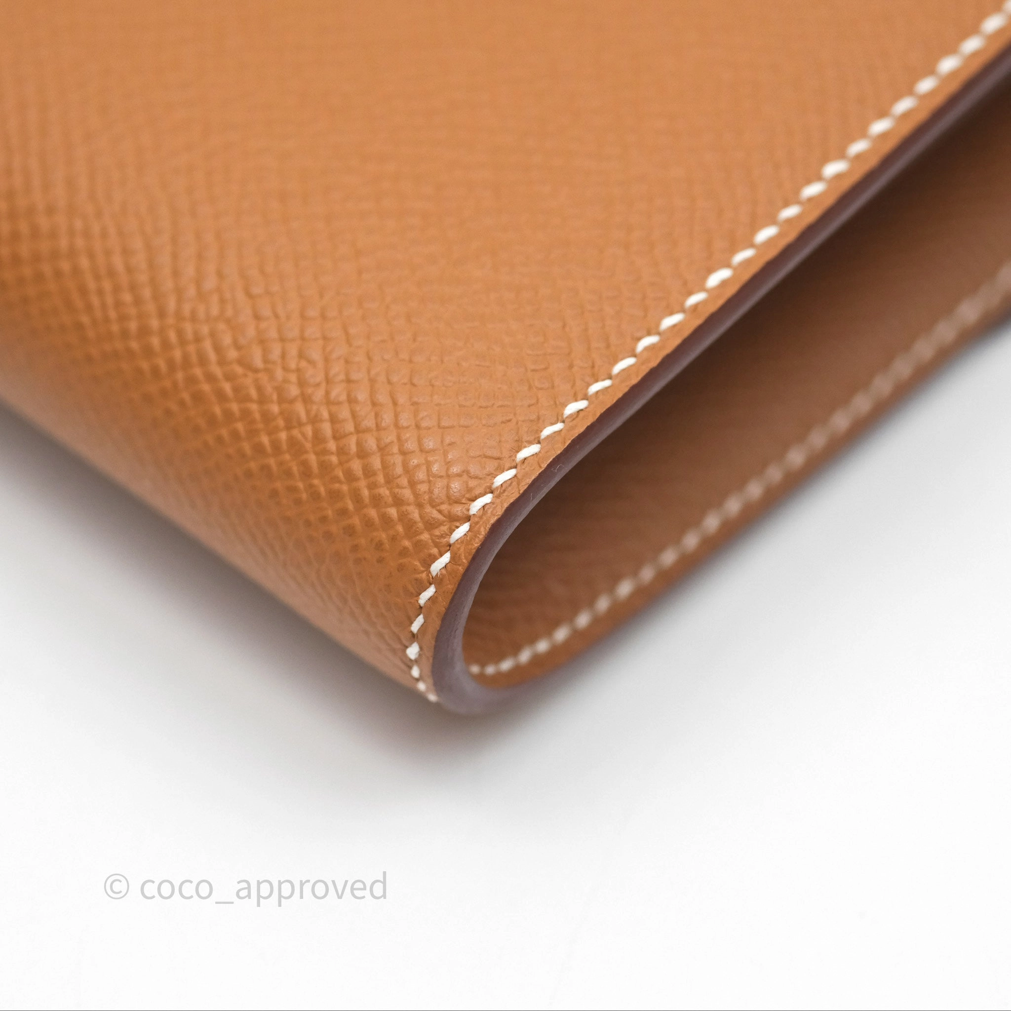 Herms Constance Long To Go Wallet Gold Epsom Gold Hardware