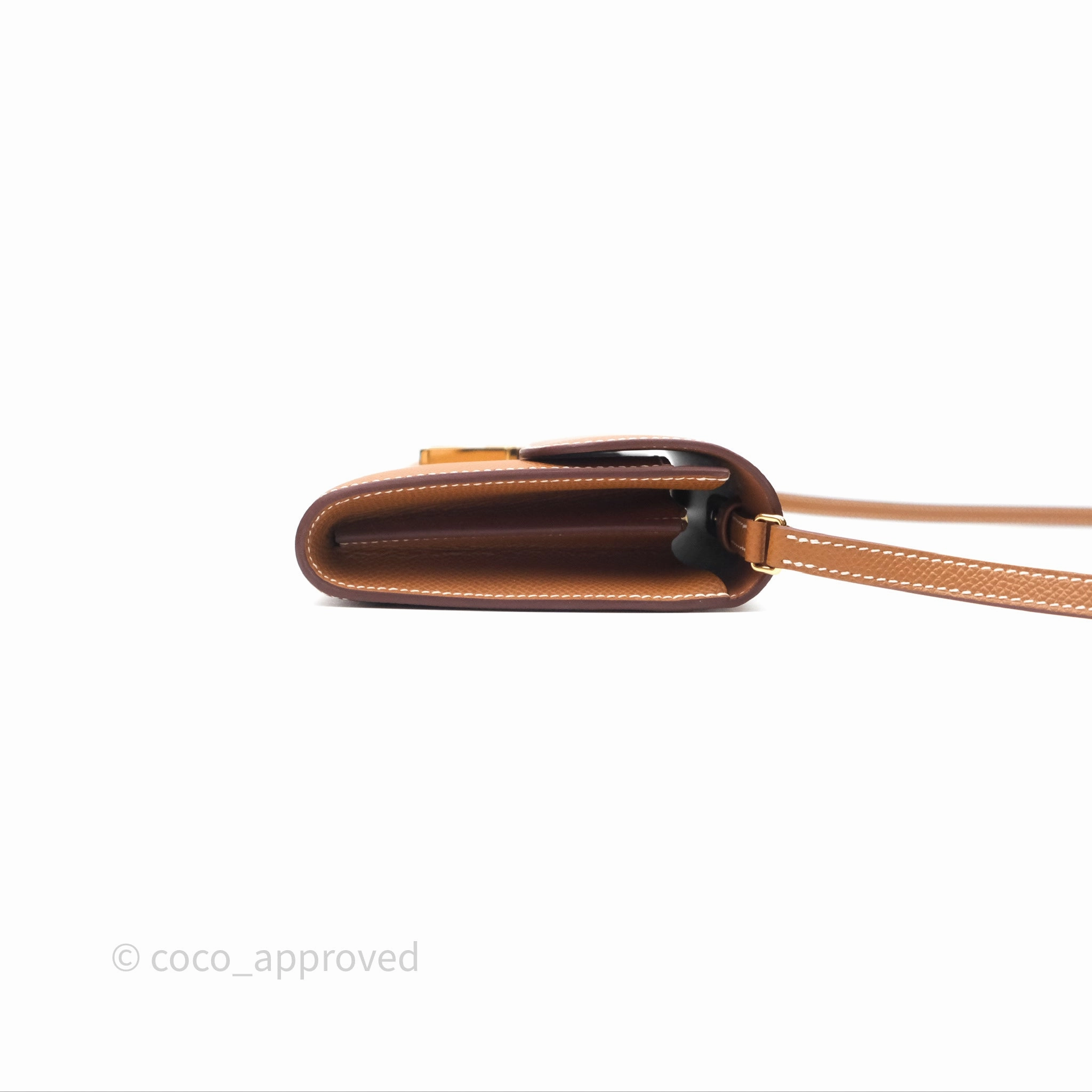 Herms Constance Long To Go Wallet Gold Epsom Gold Hardware