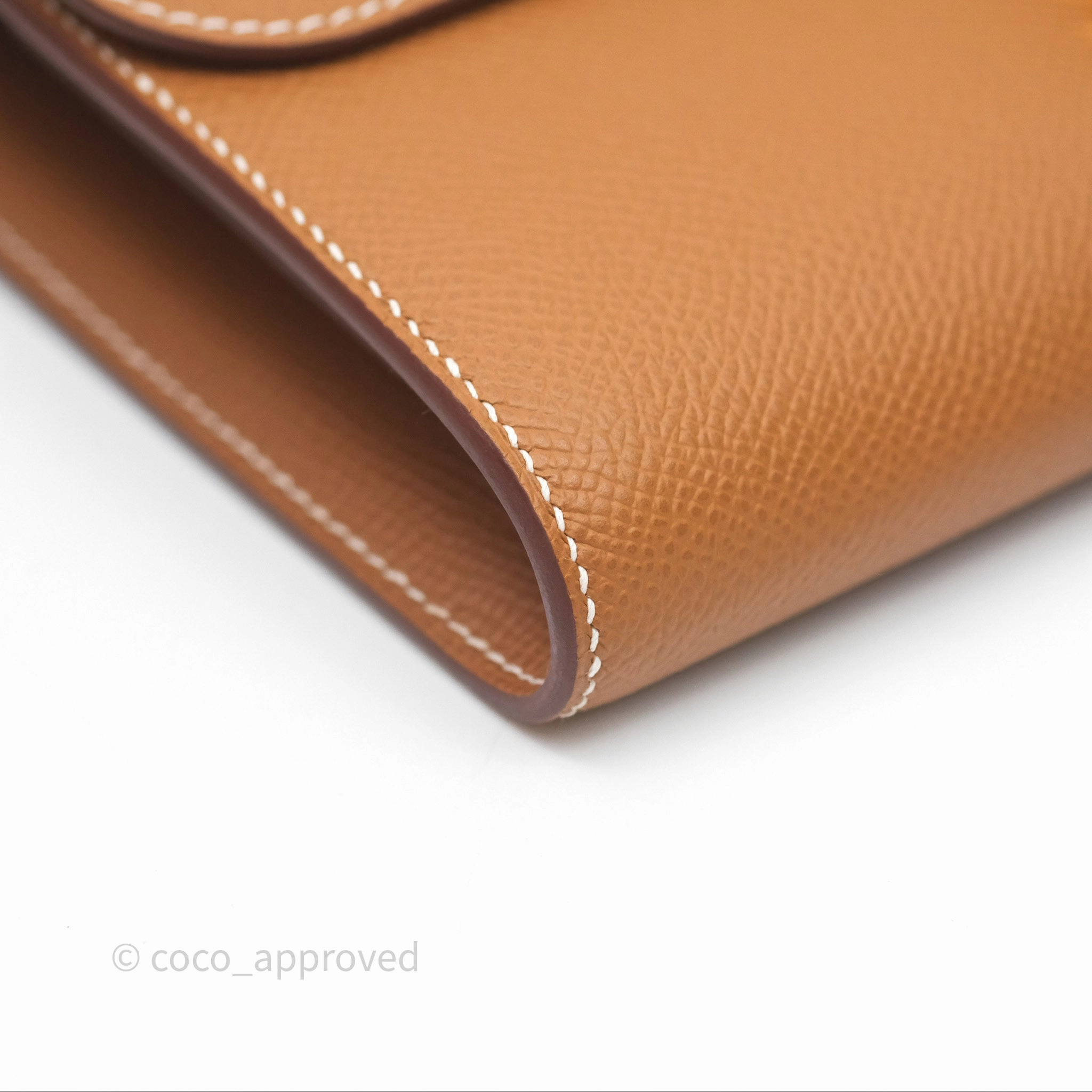 Herms Constance Long To Go Wallet Gold Epsom Gold Hardware