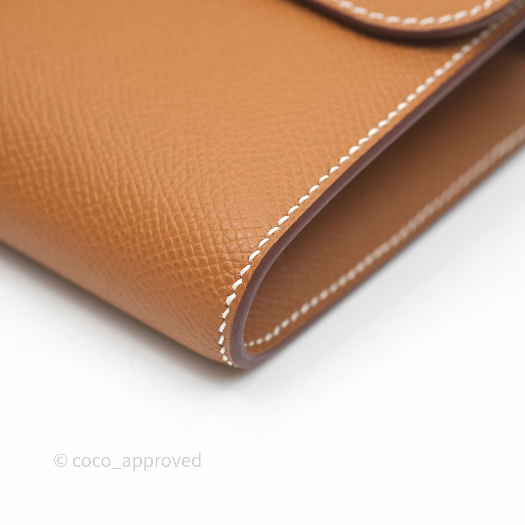 Herms Constance Long To Go Wallet Gold Epsom Gold Hardware