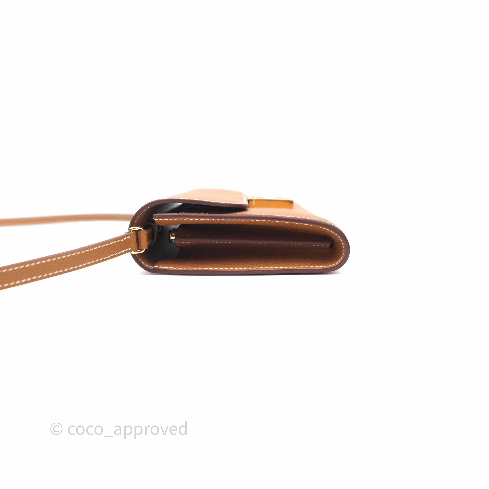 Herms Constance Long To Go Wallet Gold Epsom Gold Hardware