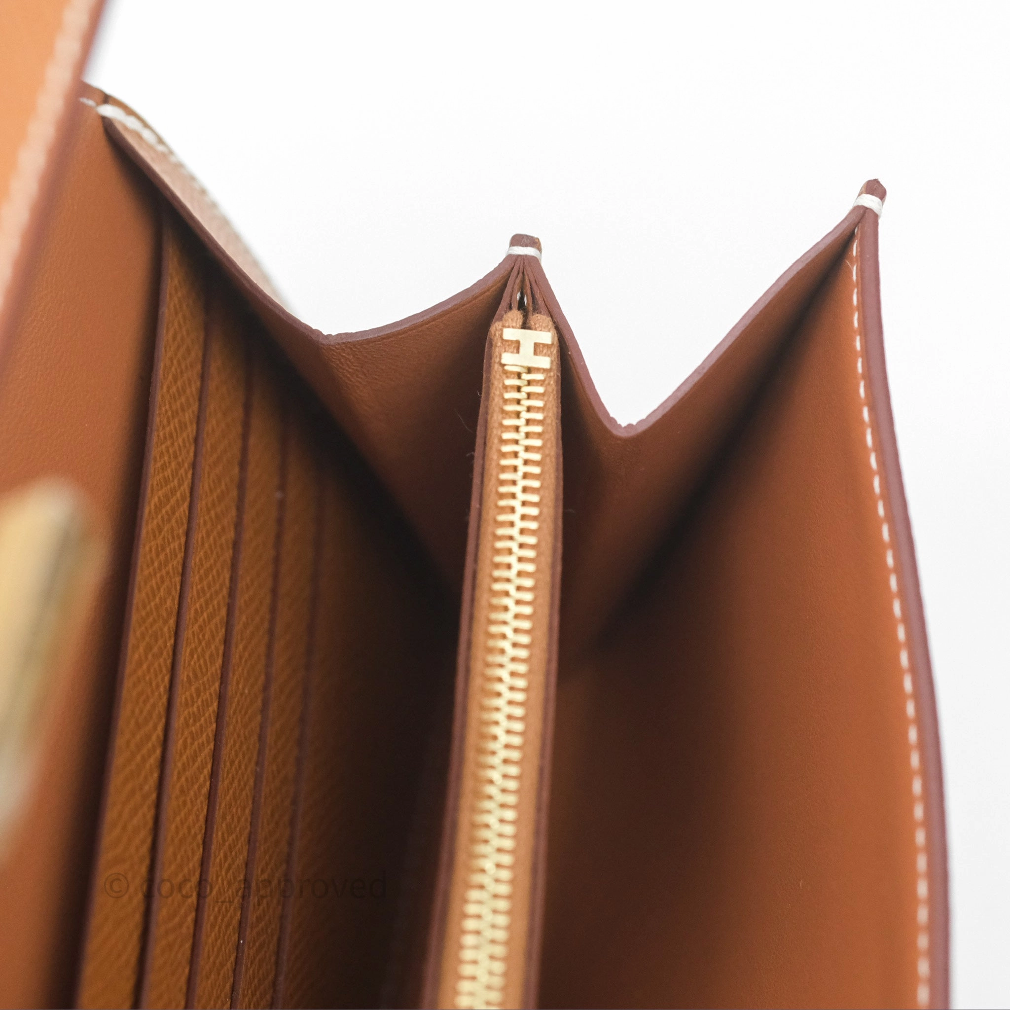 Herms Constance Long To Go Wallet Gold Epsom Gold Hardware
