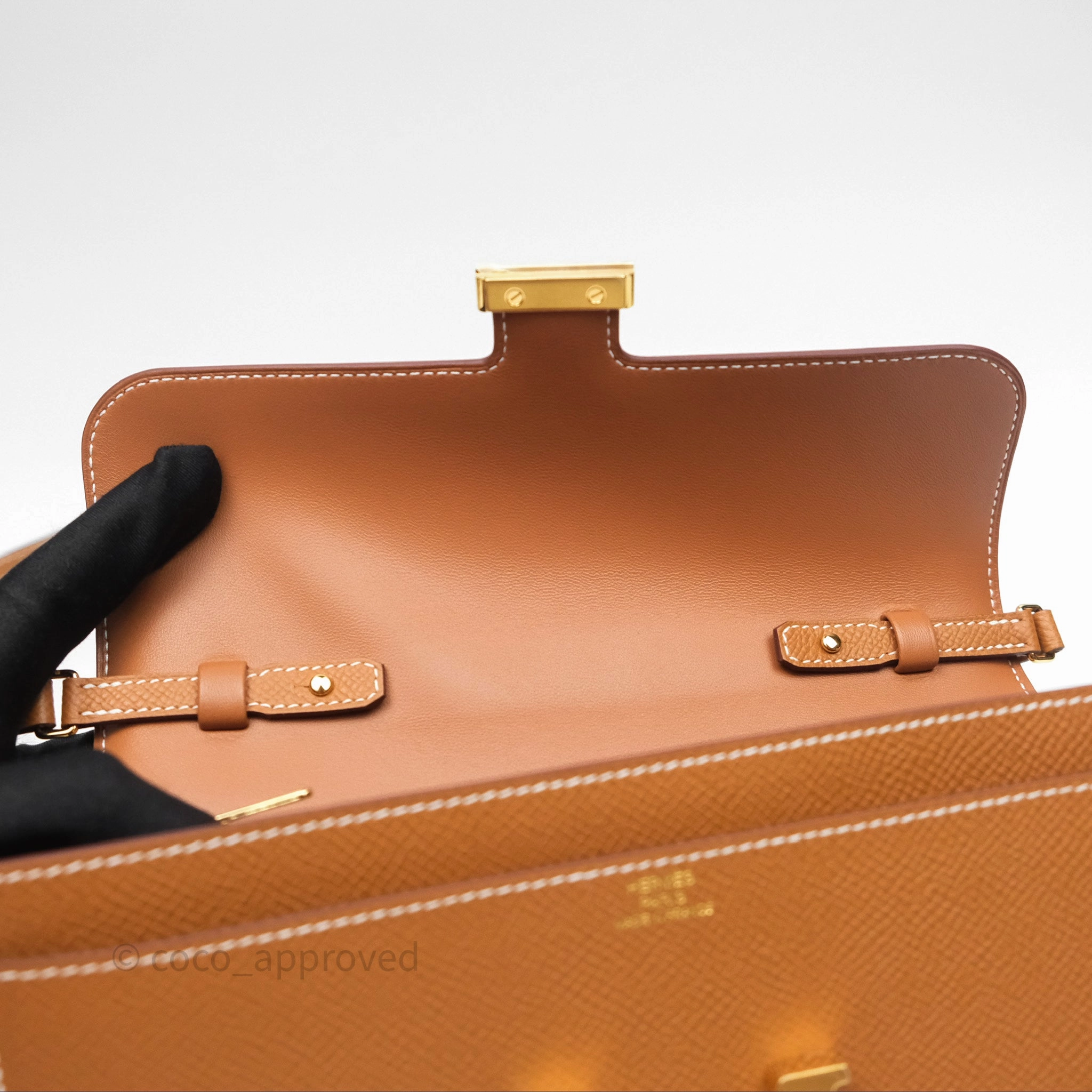 Herms Constance Long To Go Wallet Gold Epsom Gold Hardware