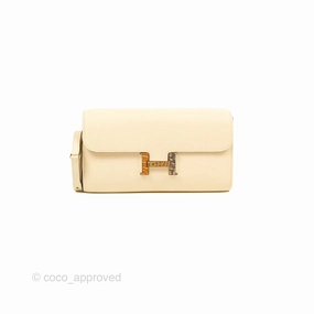 Herms Constance Long To Go Wallet Nata Epsom Tabac Cam/ Beige Sar/ Ombre Alligator Missi
