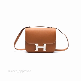 Herms Constance Mini 18 Gold Epsom Palladium Hardware