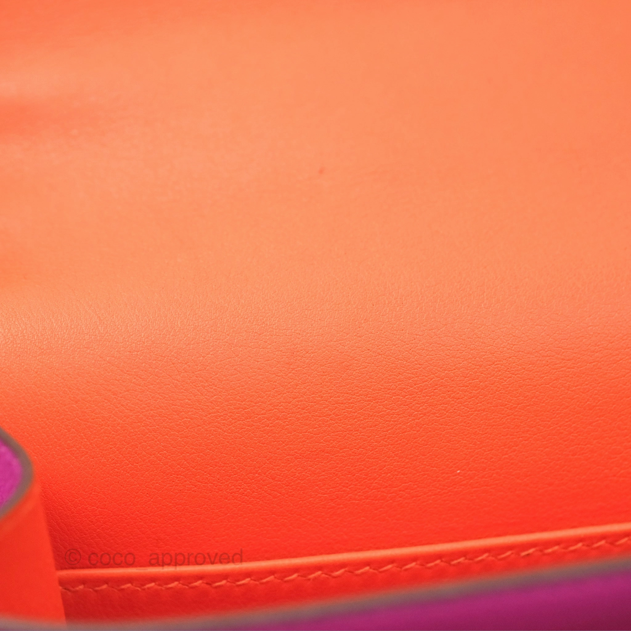 Herms Constance Mini 18 Swift Magnolia/Orange Palladium Hardware