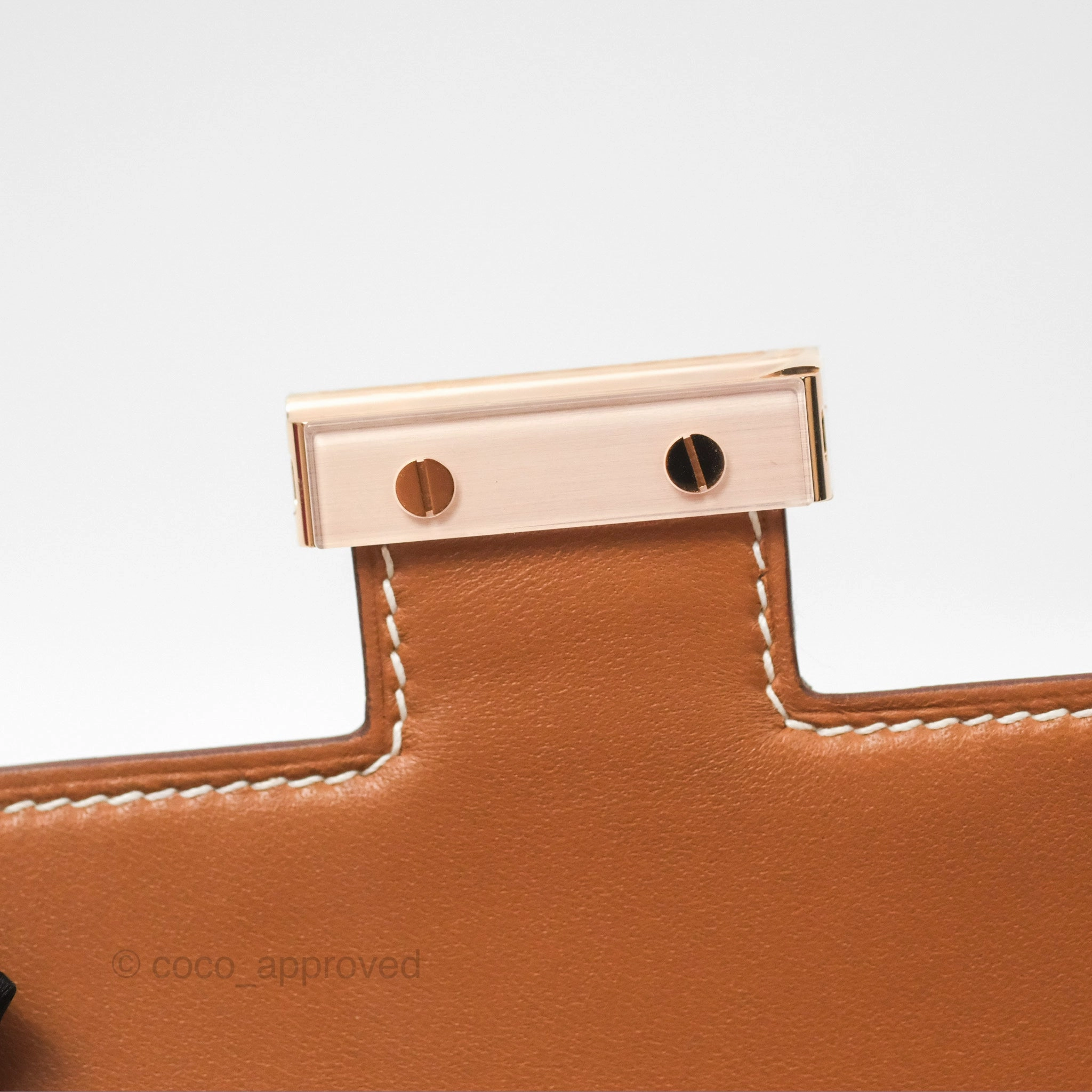 Herms Constance Mini 18 with Mirror Gold Epsom Rose Gold Hardware