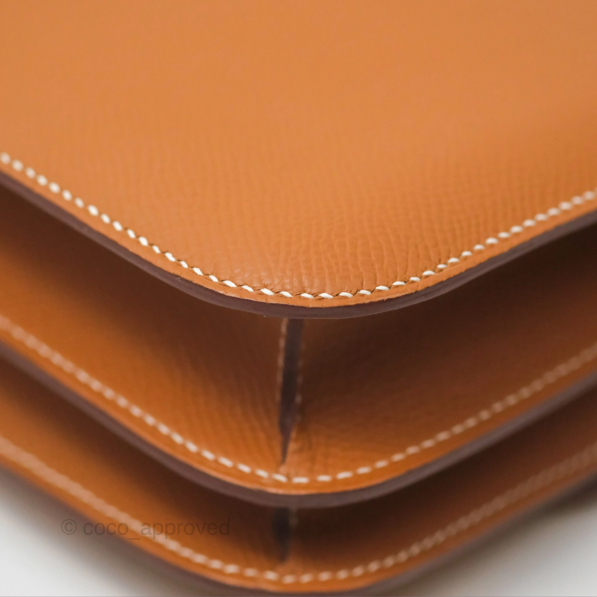 Herms Constance Mini 18 with Mirror Gold Epsom Rose Gold Hardware