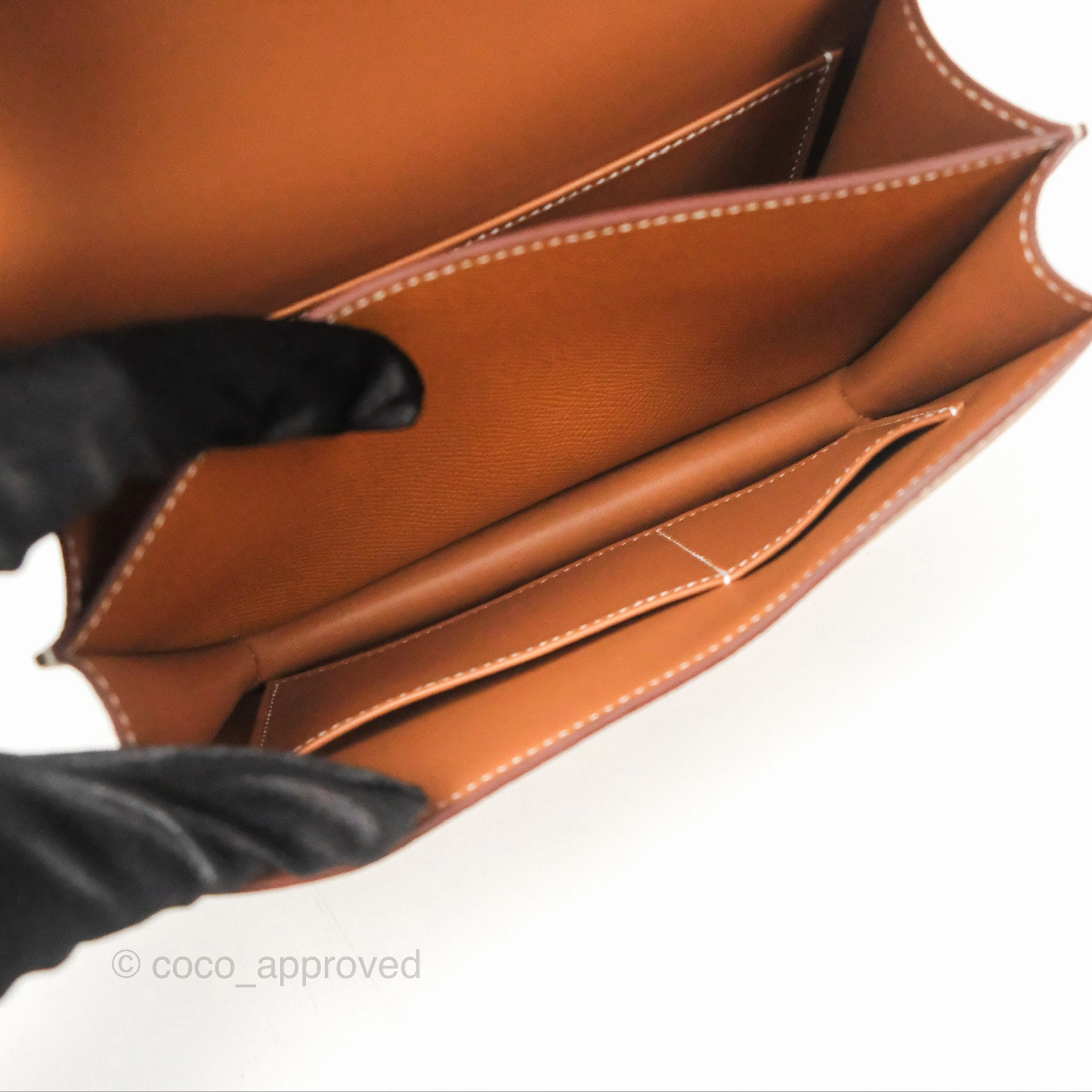 Herms Constance Mini 18 with Mirror Gold Epsom Rose Gold Hardware