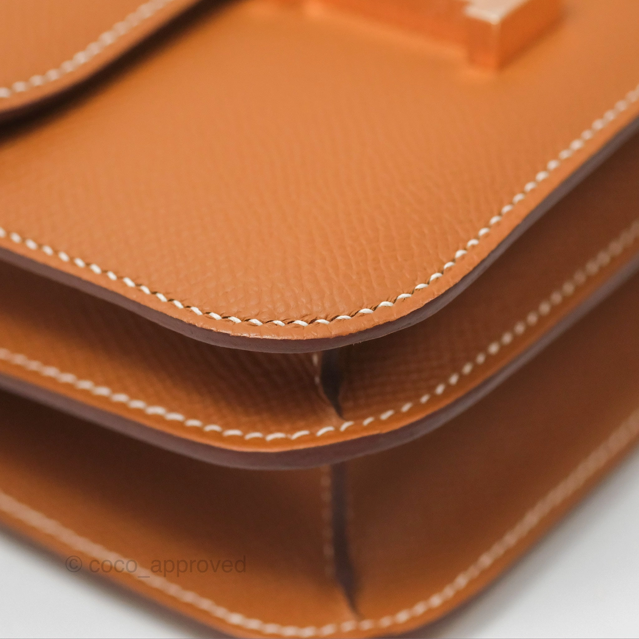 Herms Constance Mini 18 with Mirror Gold Epsom Rose Gold Hardware
