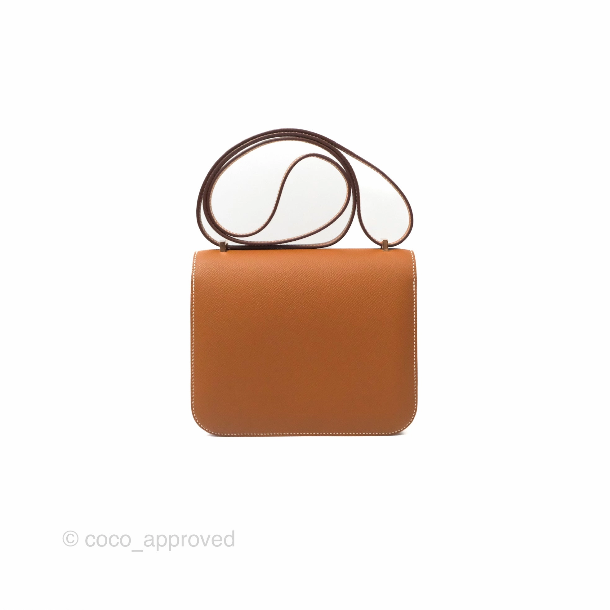Herms Constance Mini 18 with Mirror Gold Epsom Rose Gold Hardware