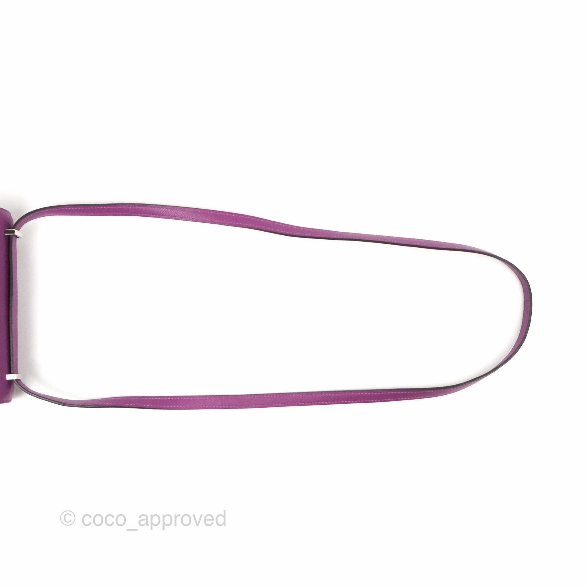 Herms Constance Mini 18cm Anemone Evercolor Palladium Hardware